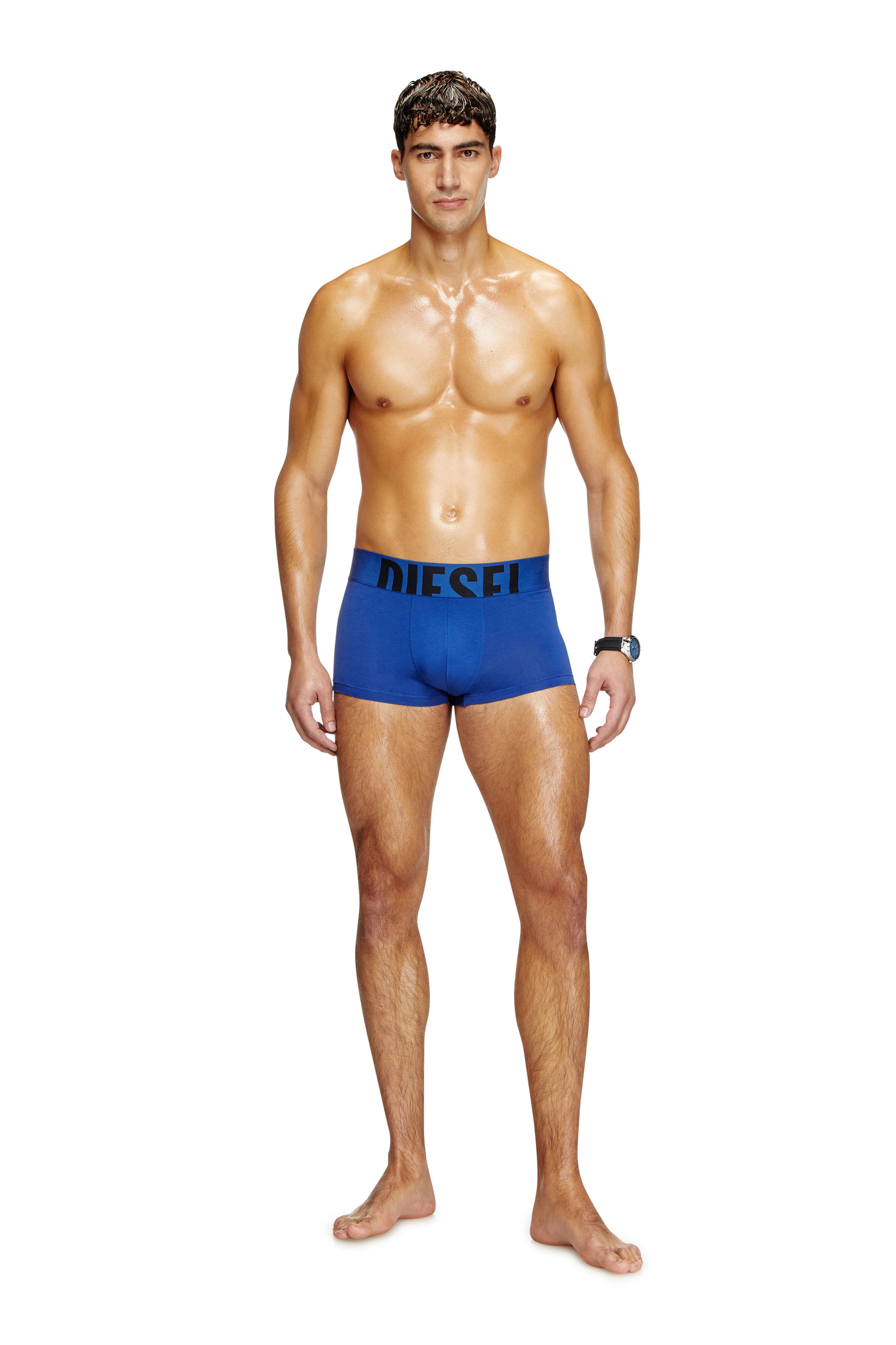 Diesel - DAMIEN-D-POP-55, Herren Retropants mit Cut-off-Logo in Blau - 2