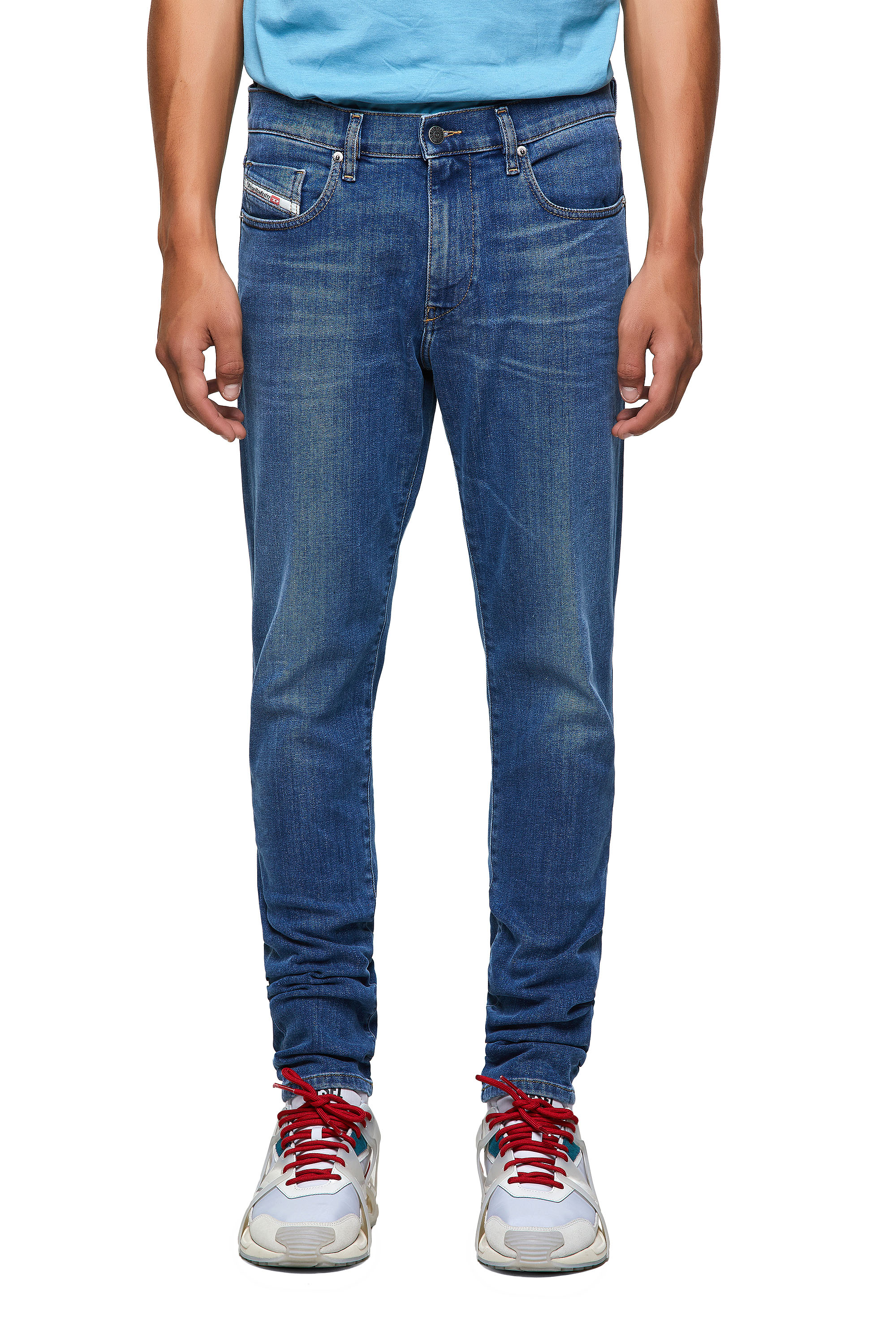 D-Strukt 09A80, Mittelblau - Jeans