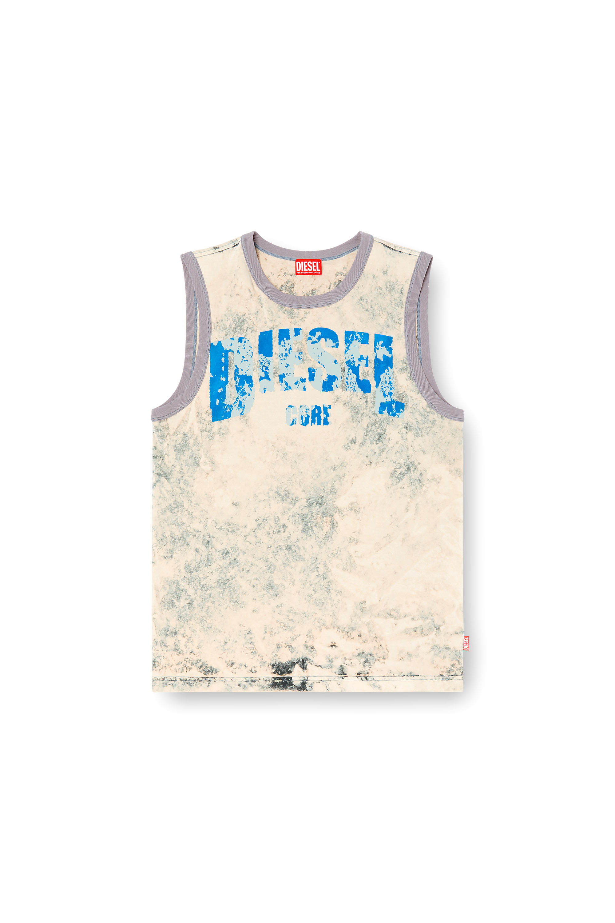 Diesel - T-BISCO-R1, Herren Behandeltes Tanktop mit Diesel Core-Logo in Hellgrau - 3