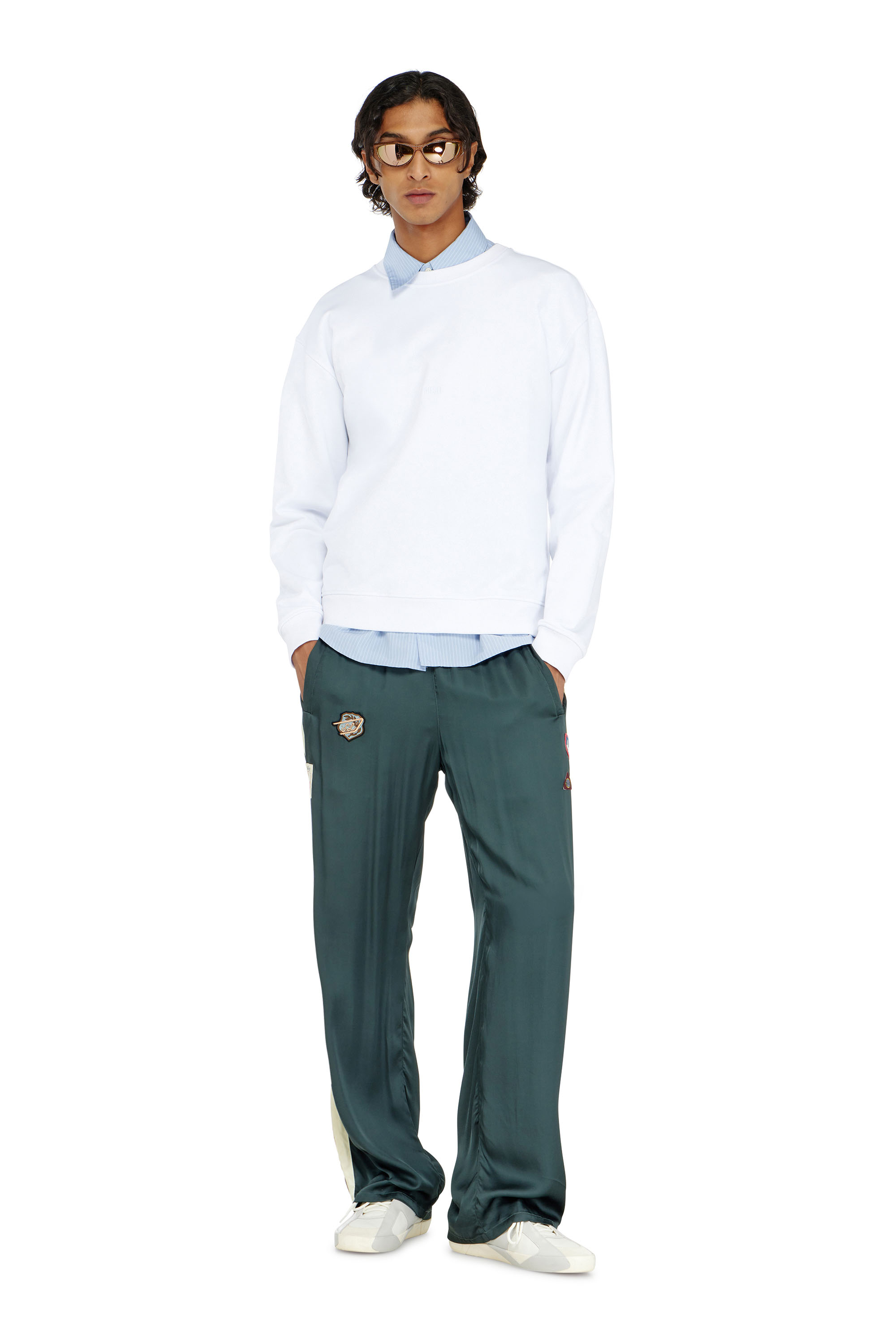 Diesel - S-NORM-AA5, Herren Baumwoll-Sweatshirt mit Mikro-Logo-Stickerei in null - 2