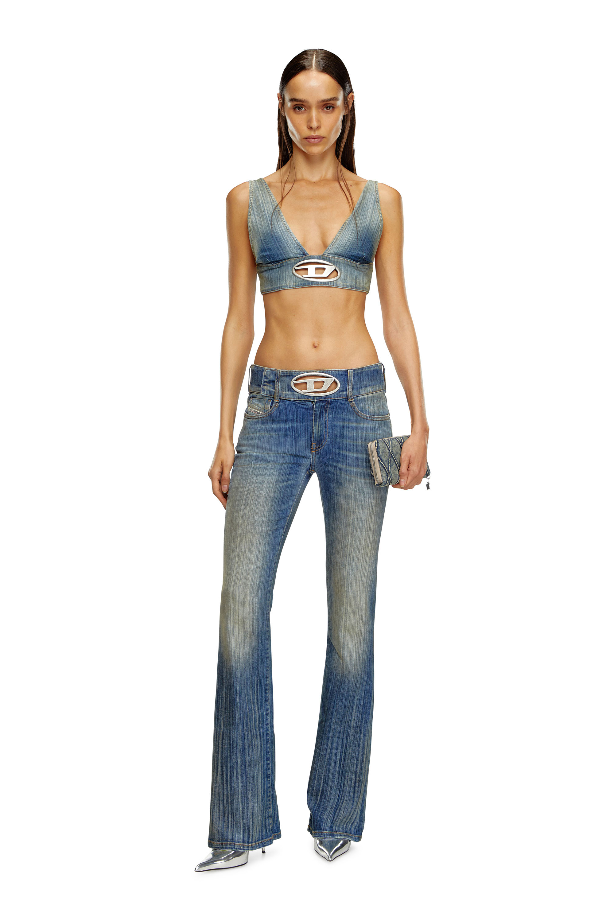 Diesel - Bootcut and Flare Jeans D-Propol 0CBCX, Mittelblau - Image 2