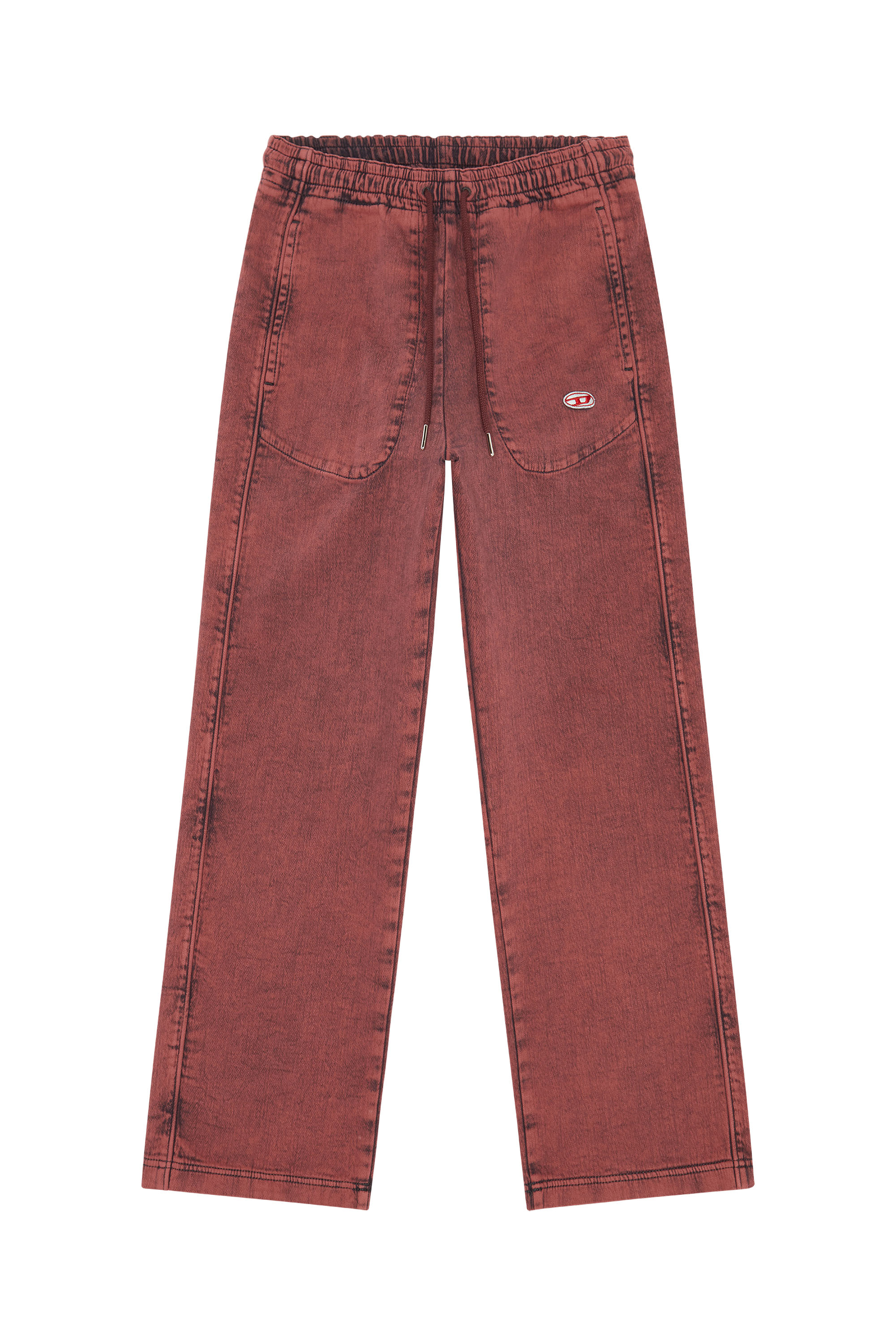 Diesel - D-Martians Track Denim 09E32 Straight, Rot - Image 6