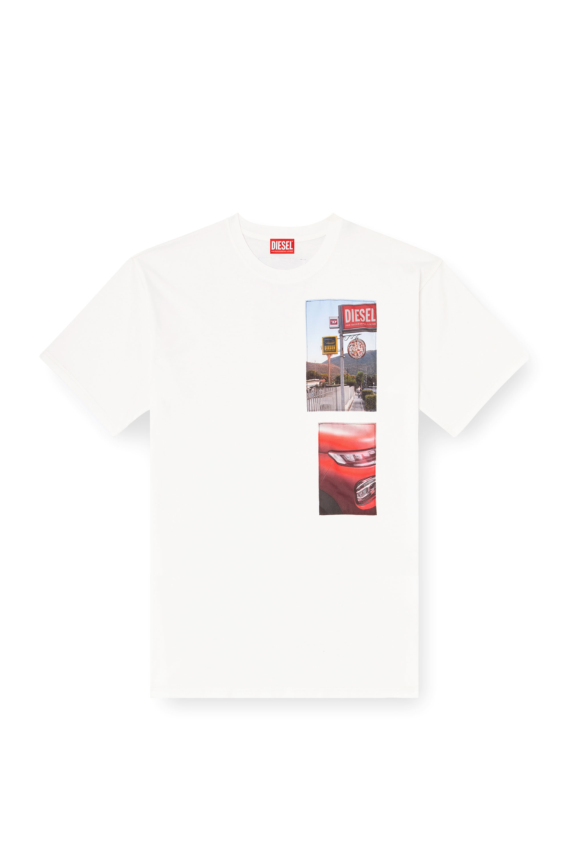 Diesel - T-BOXT-T3, Man's T-shirt with logo photo patches in White - 3