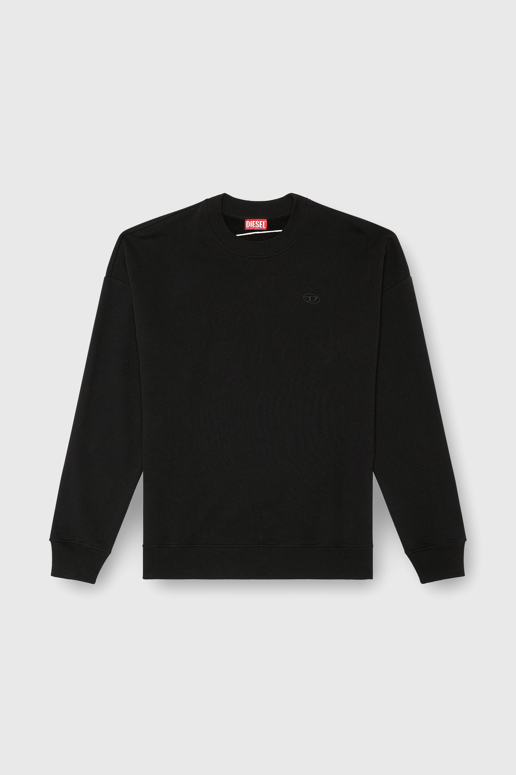 Diesel - S-ROB-MEGOVAL-D, Herren Sweatshirt mit Logo-Stickerei in Schwarz - 2