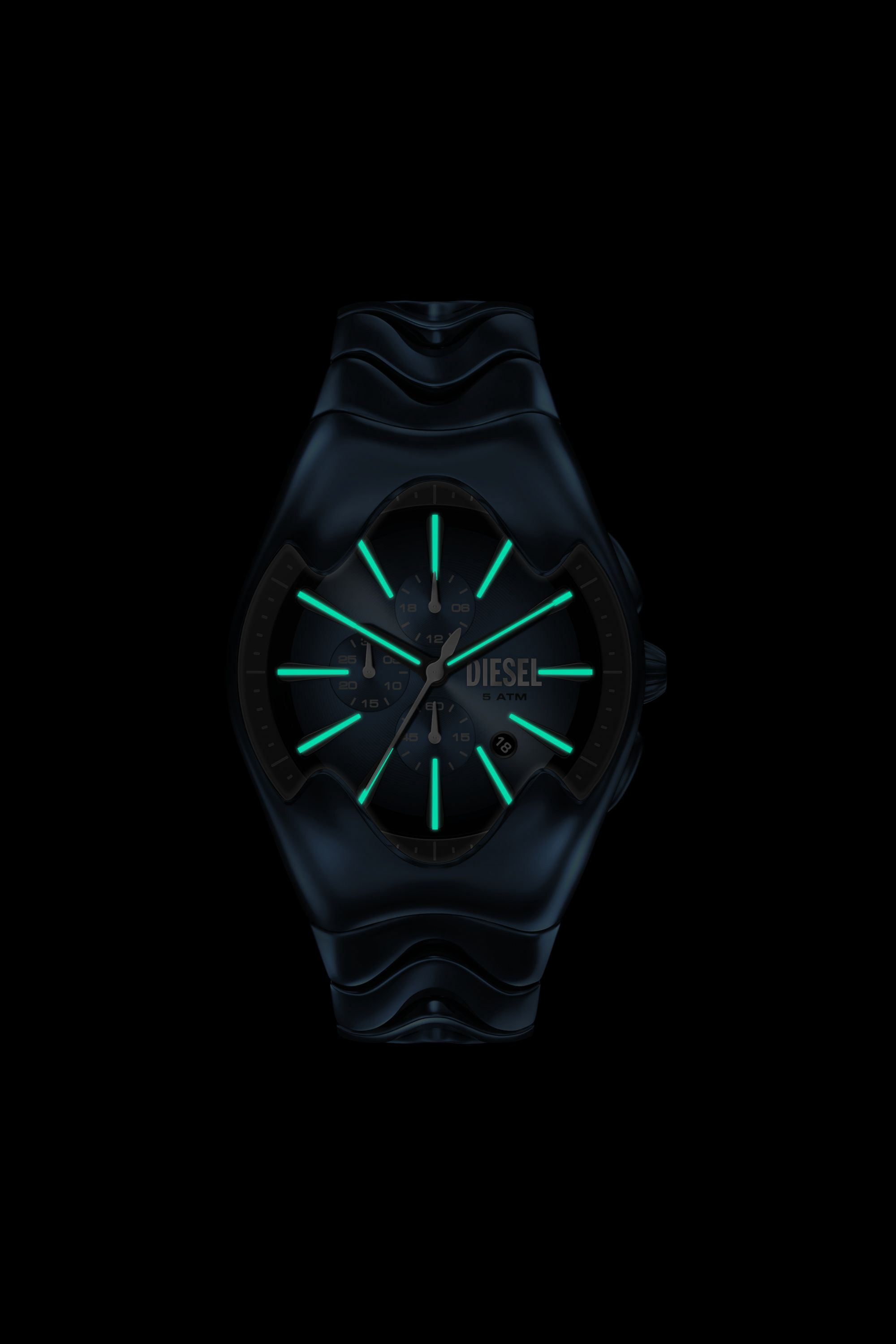 Diesel - DZ4704 WATCH, Herren Mercurial Blaues Edelstahlarmbanduhr in Schwarz/Blau - 6