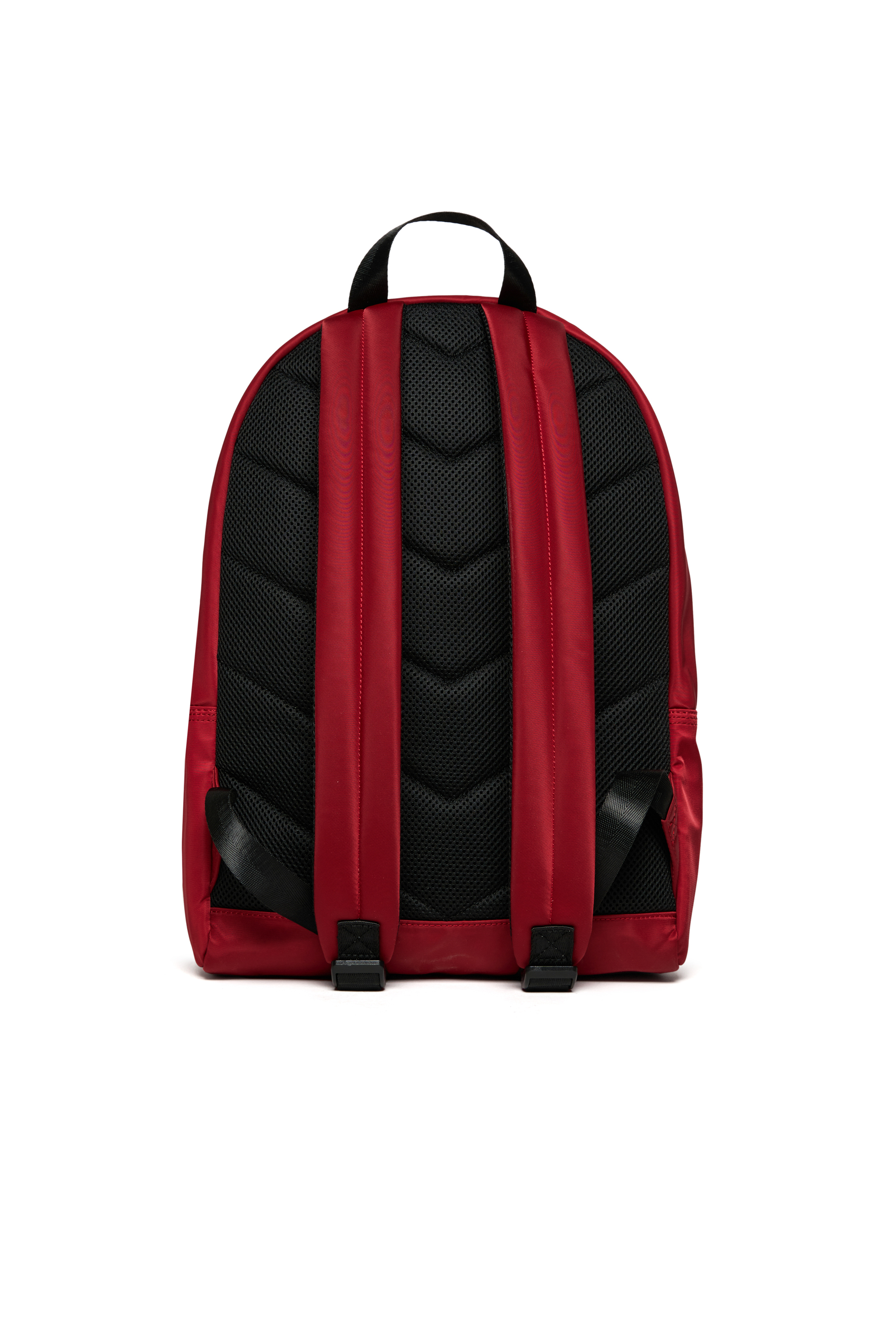 Diesel - WOVAL, Unisex Rucksack aus Nylon mit geprägtem Oval D in Rot - 2