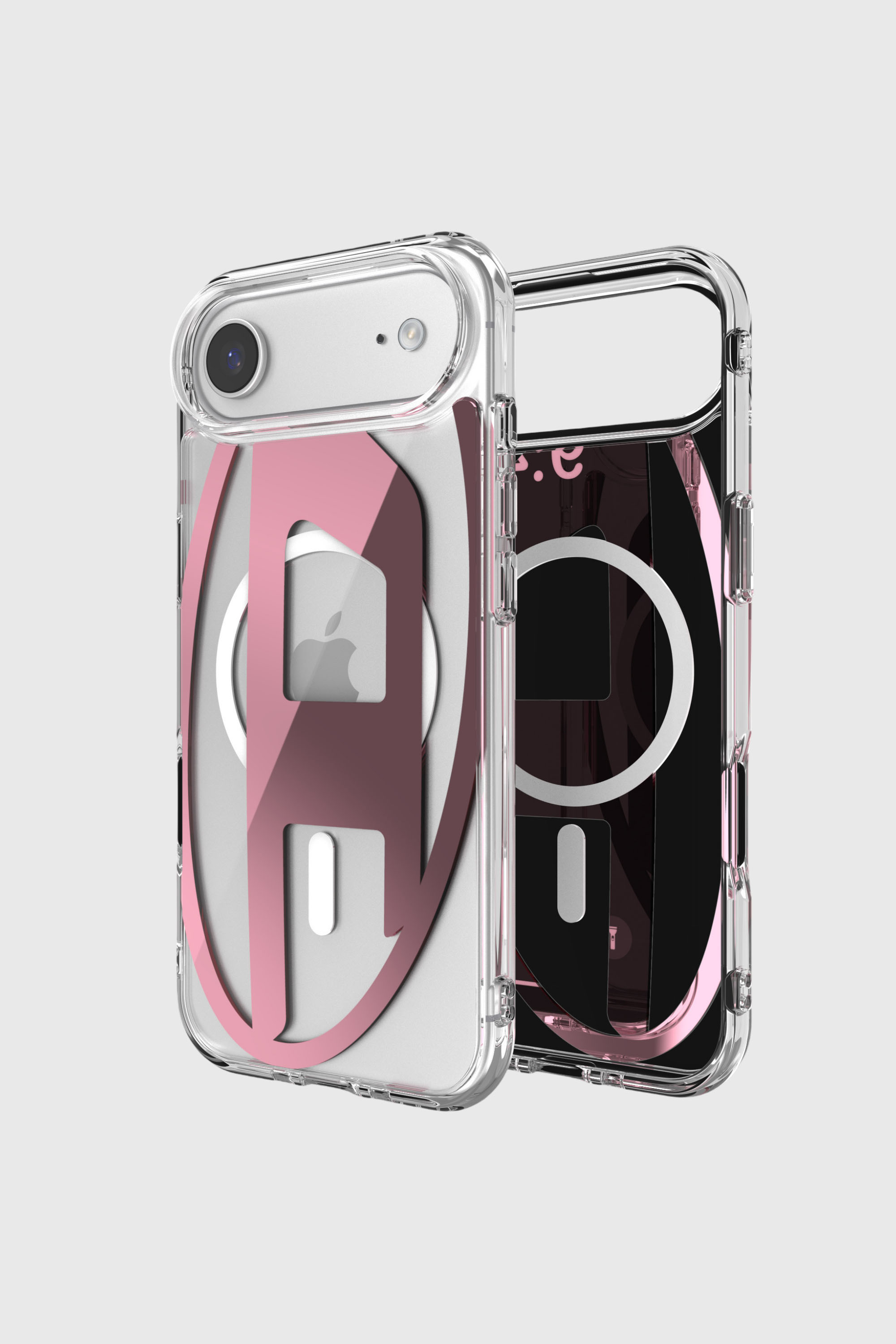 Diesel - 60420 AOP CASE, Unisex Oval D Metallic-H&uuml;lle mit Magsafe f&uuml;r iPhone 17 Air in Rosa - 1