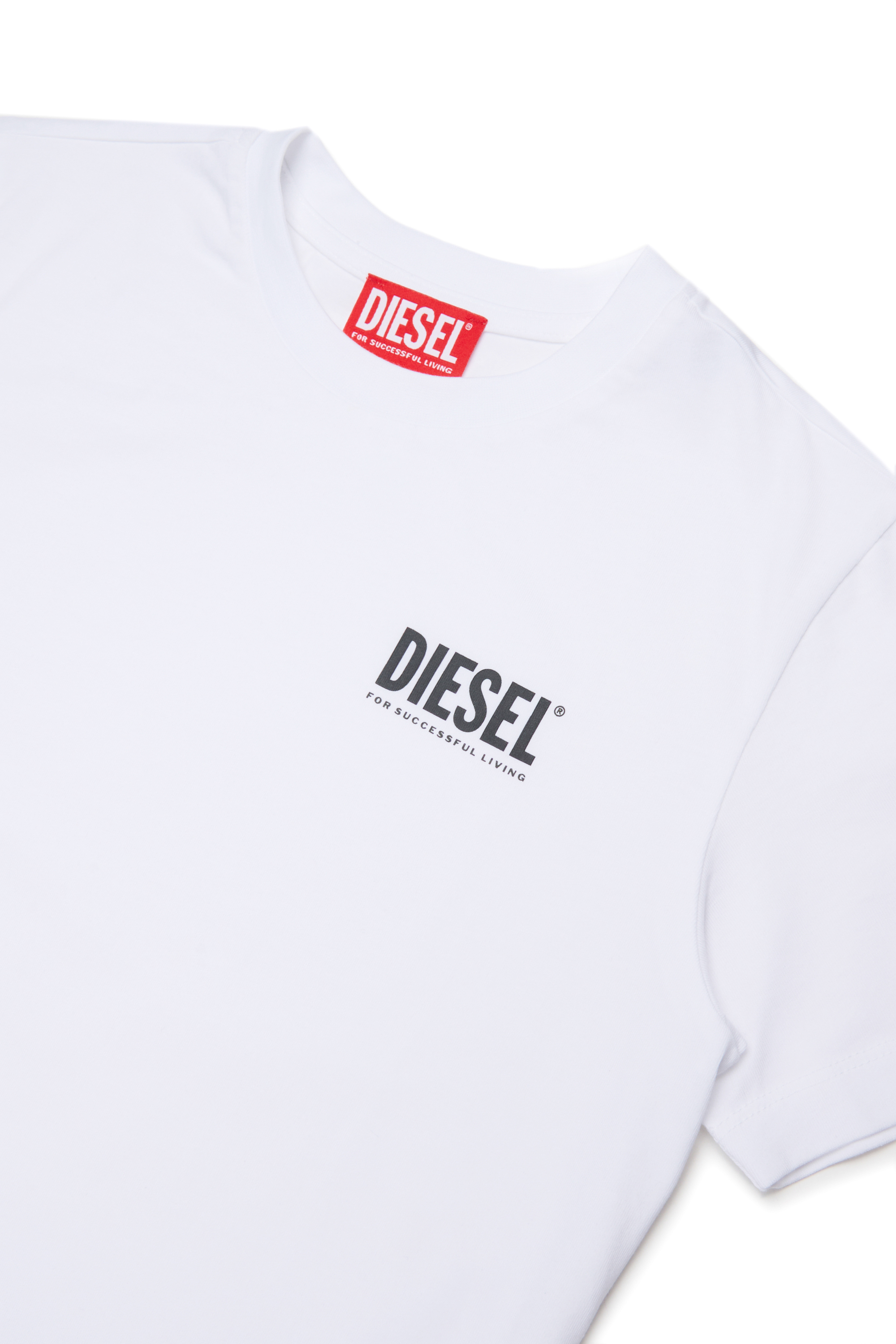 Diesel - UTILLO, Herren Baumwoll-T-Shirt mit Logo in Weiß - 3