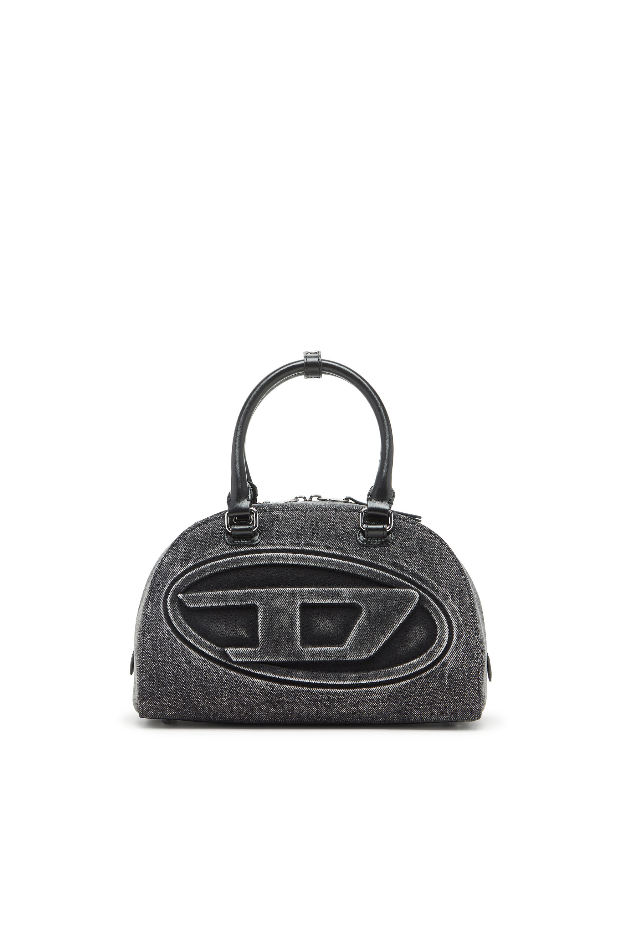 Diesel - 1DR DOME TOP HANDLE, Damen 1DR Dome-Bowlingtasche aus gewaschenem Denim in null - 1