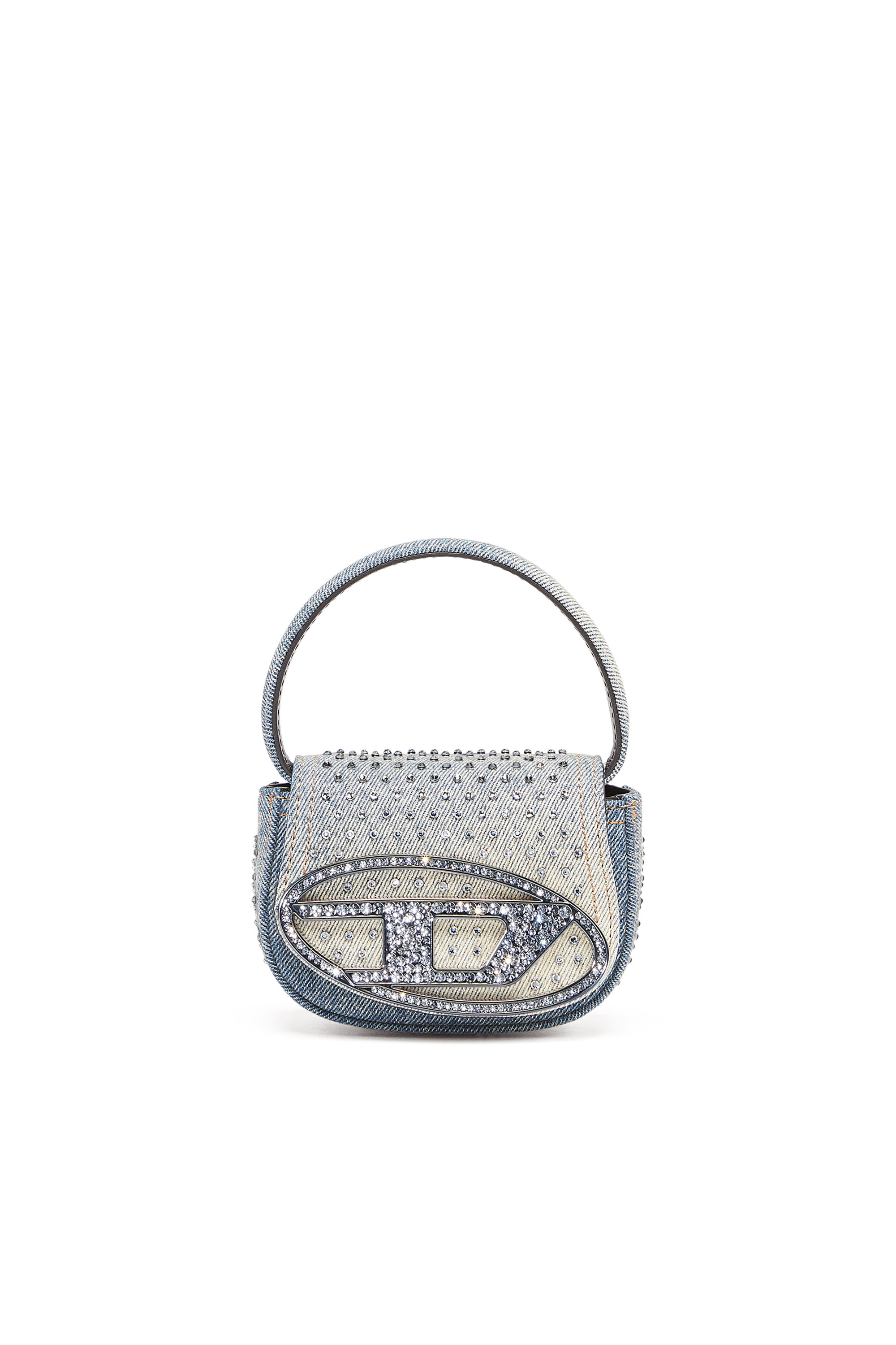 Diesel - 1DR XS, Damen 1DR XS - Ikonische Mini-Tasche aus Denim mit Strass in Hellblau - 2