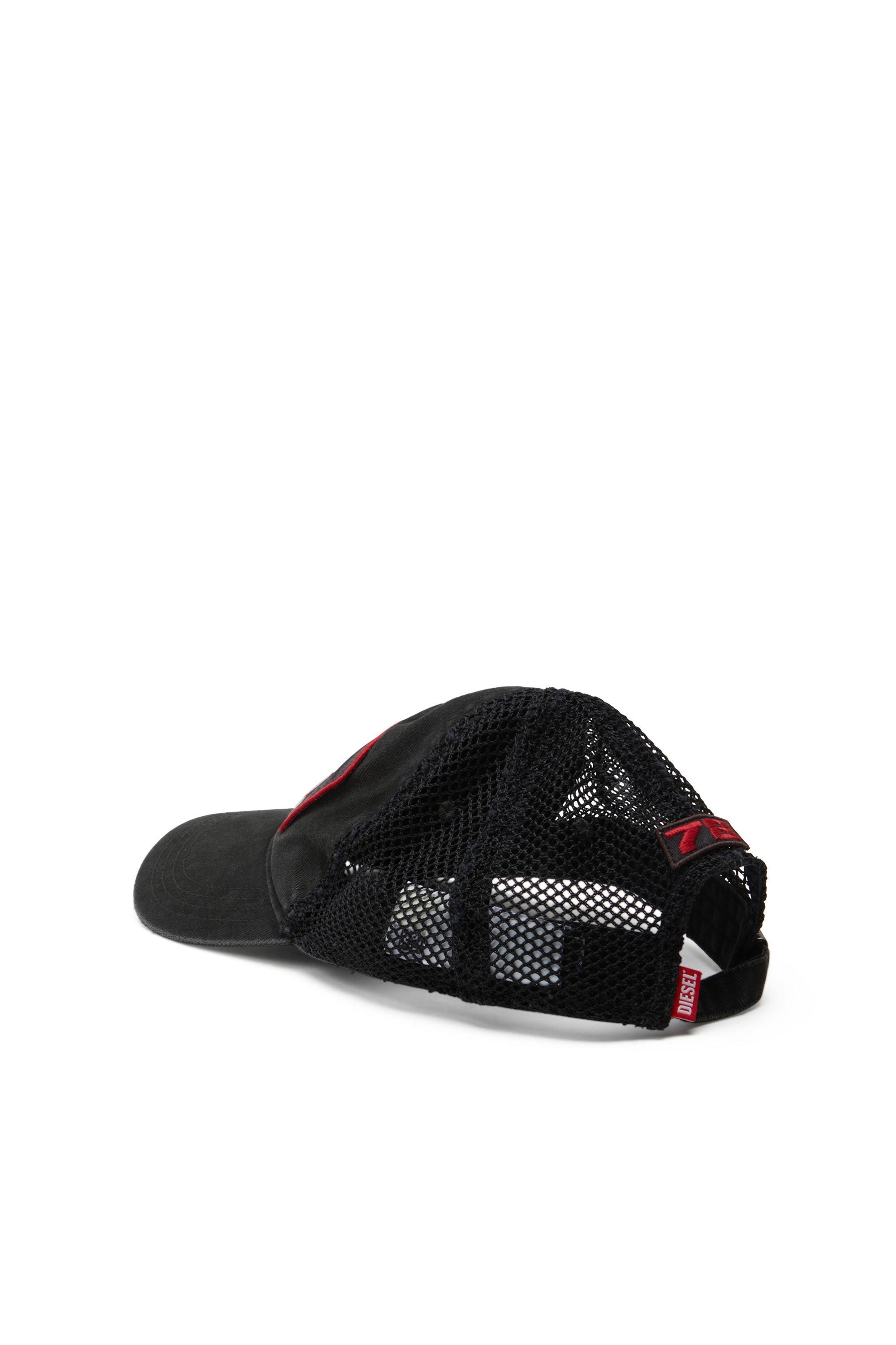 Diesel - C-MESHY, Herren Basecap mit Fischnetz-Mesh in Schwarz - 2