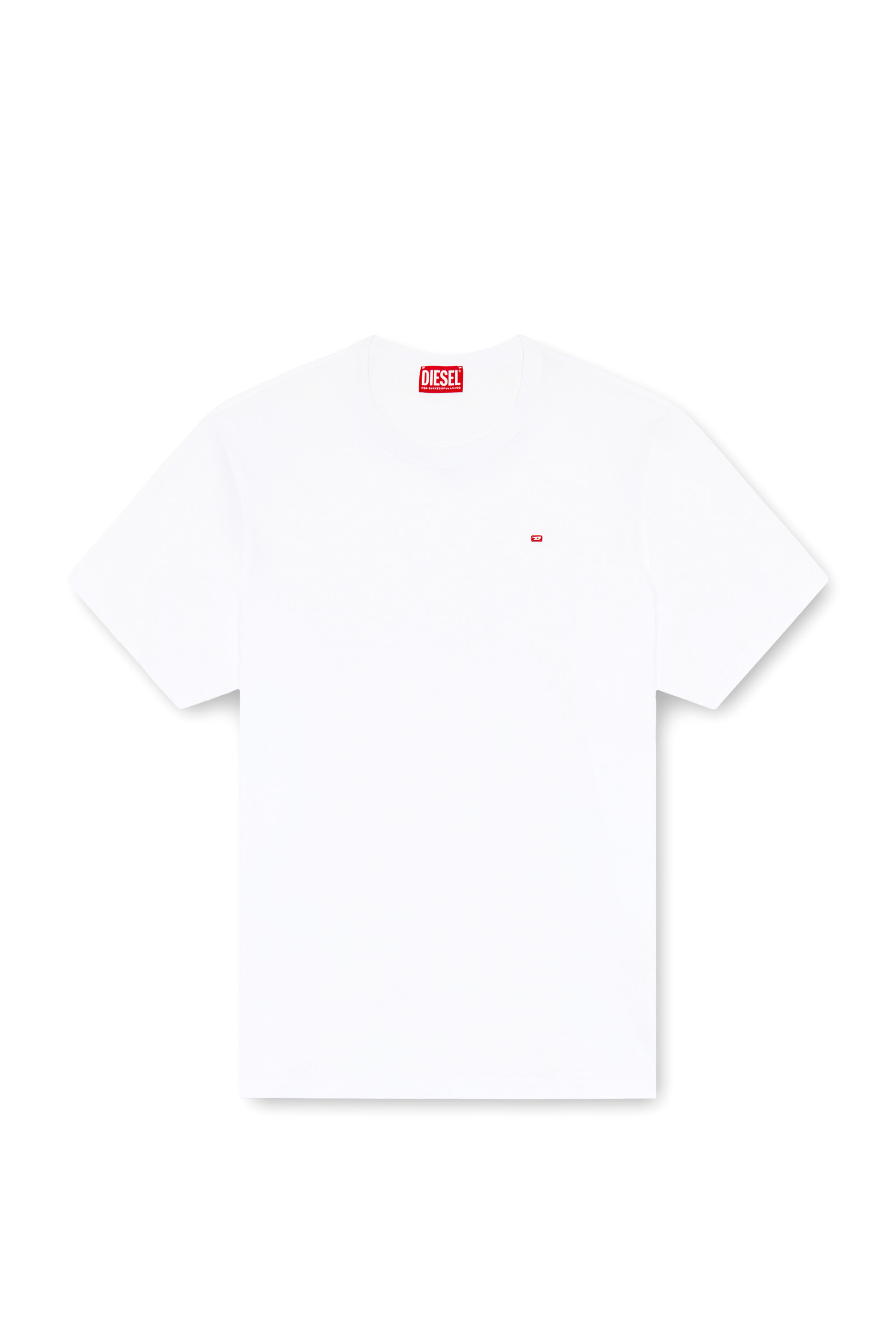 Diesel - T-ADJUST-MICRODIV, Unisex T-Shirt mit gesticktem Mikro-Logo in Weiß - 3