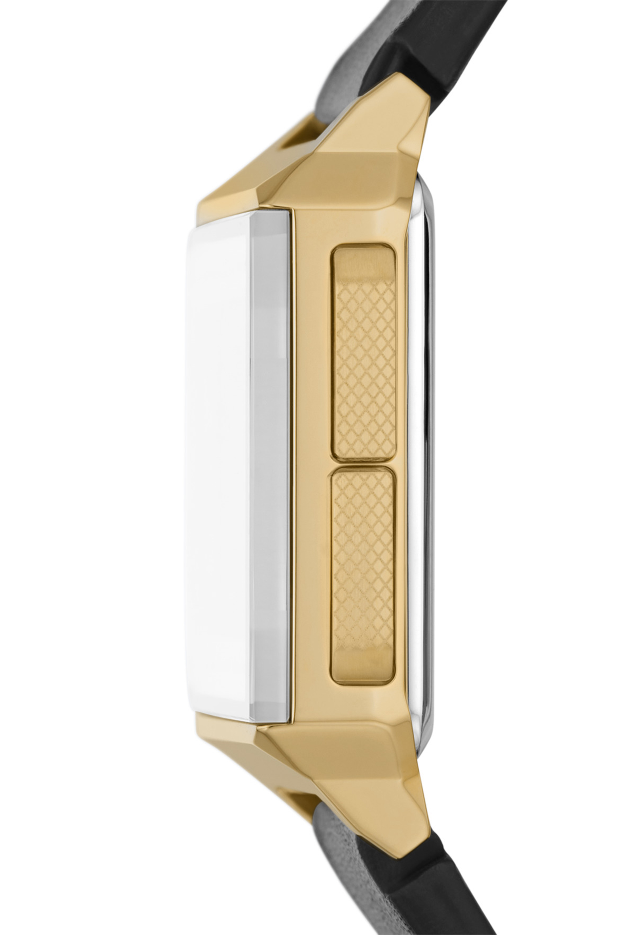 Diesel - DZ1996, Unisex Chopped Digitalarmbanduhr mit schwarzem Lederarmband in Schwarz - 3