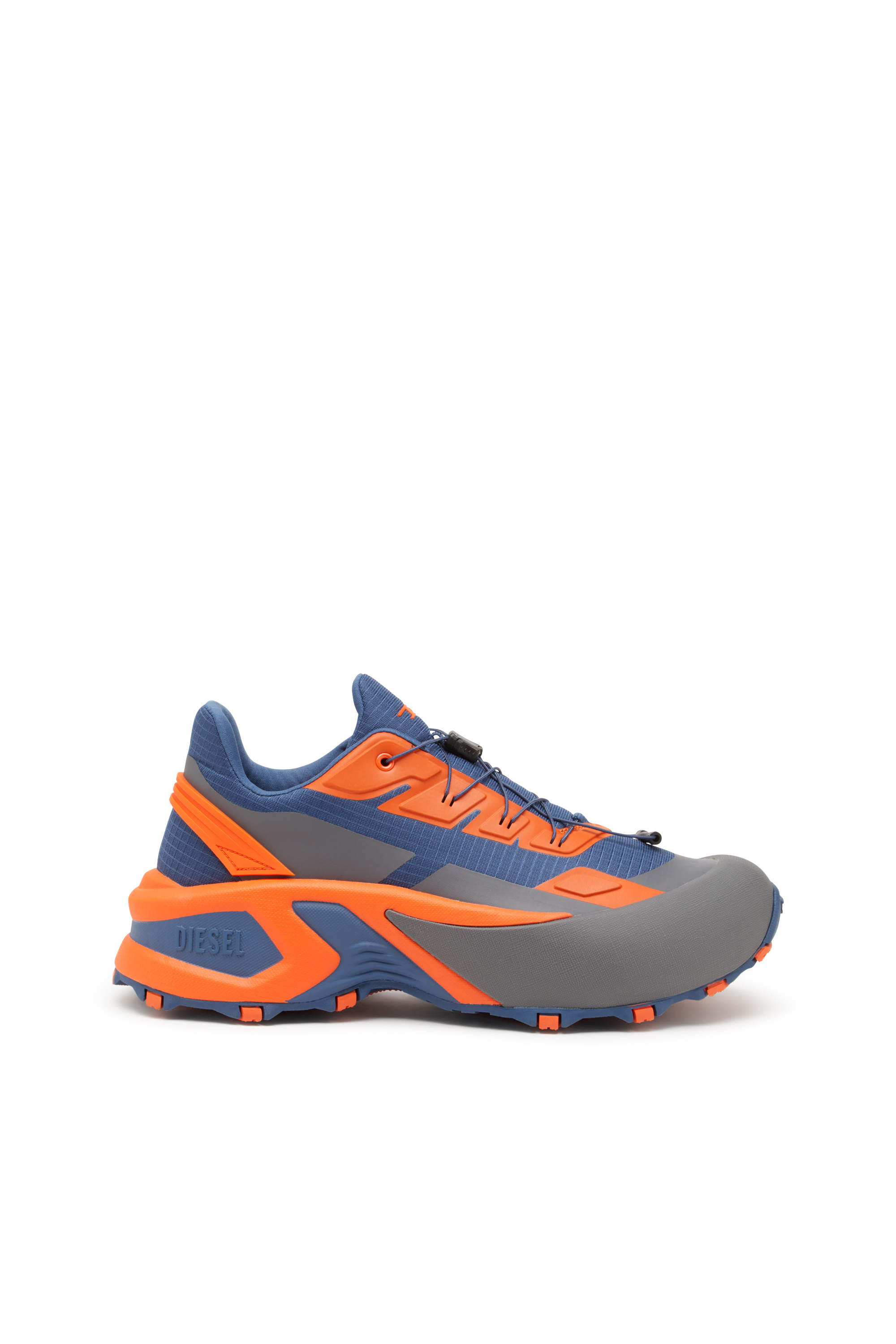 Diesel - D-CAGE RUNNER, Herren D-Cage Runner-Sneakers aus TPU-besetztem Ripstop in Blau/Orange - 1