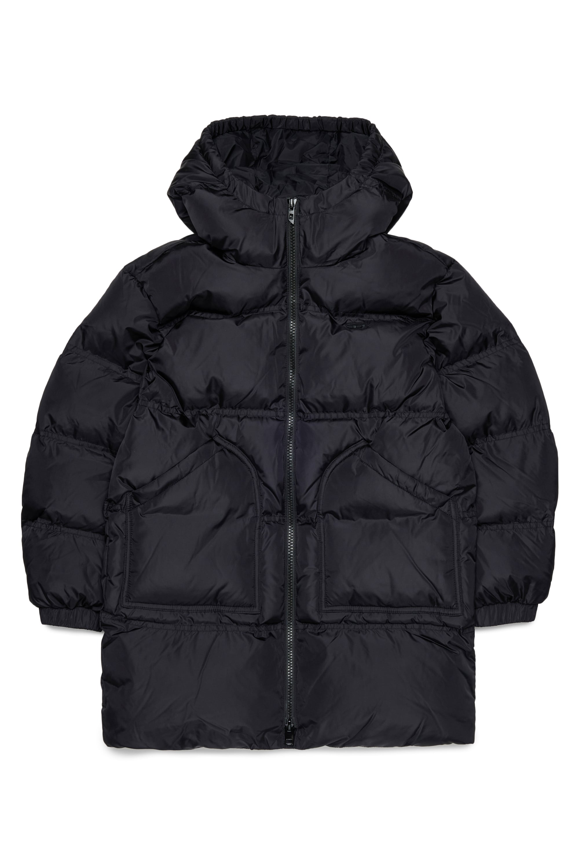 Diesel - JRIVONLONG, Unisex Steppmantel mit oversized Taschen in Schwarz - 1