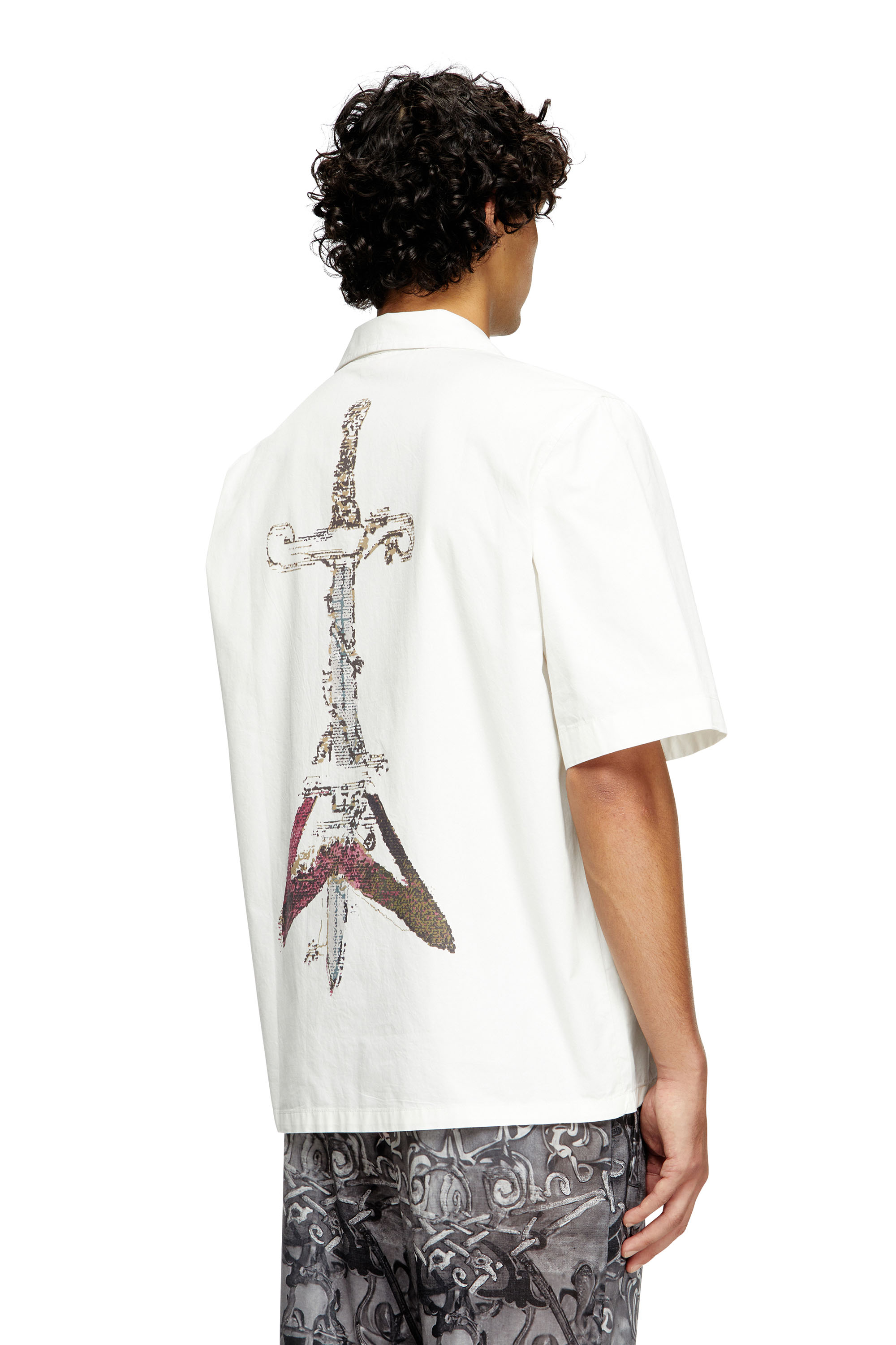Diesel - S-BRACK-A-HGBS, Herren Hemd mit Schwert-Print in null - 4