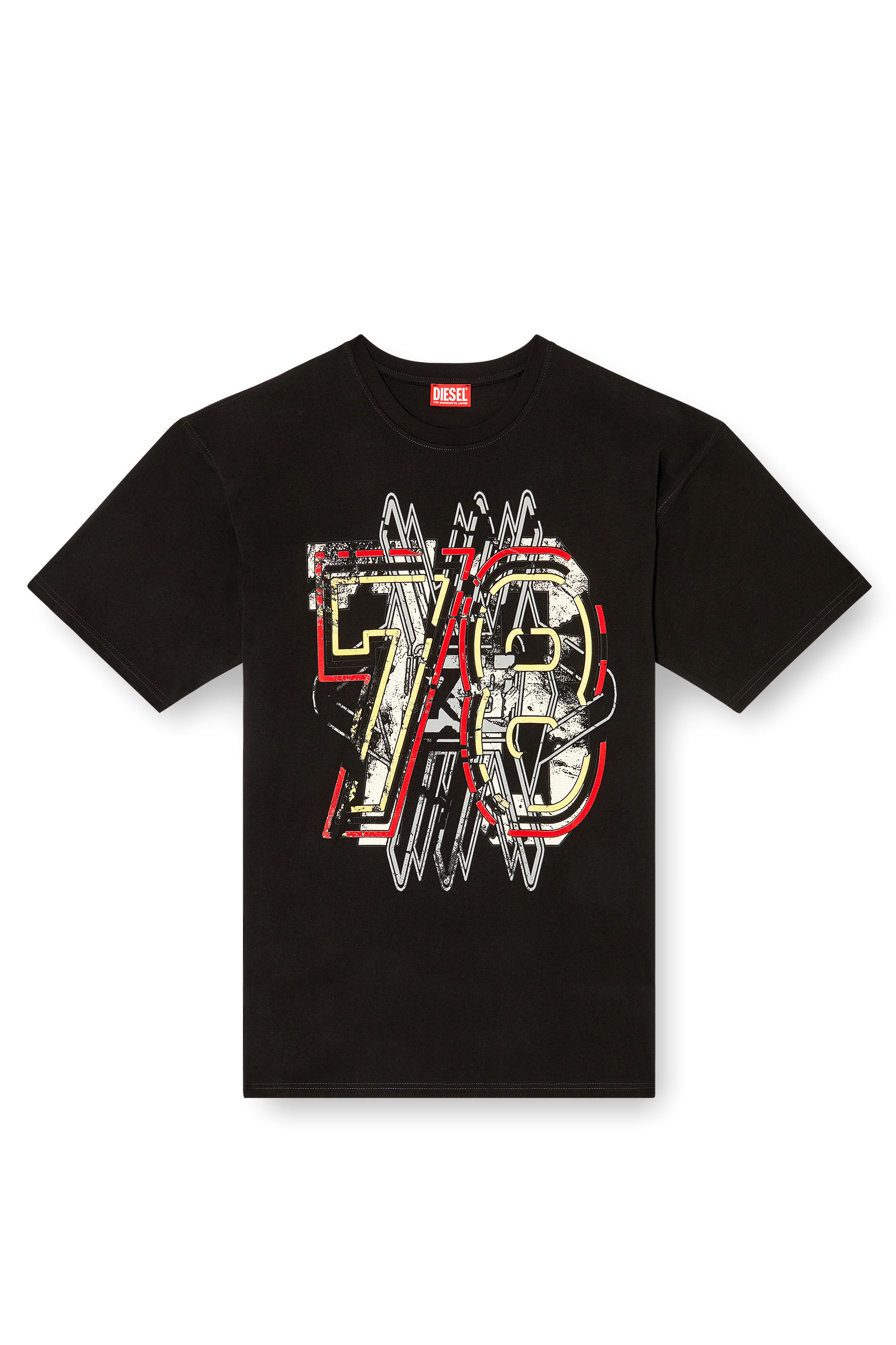 Diesel - T-BOXT-T8, Herren T-Shirt mit 78-Print in Schwarz - 3