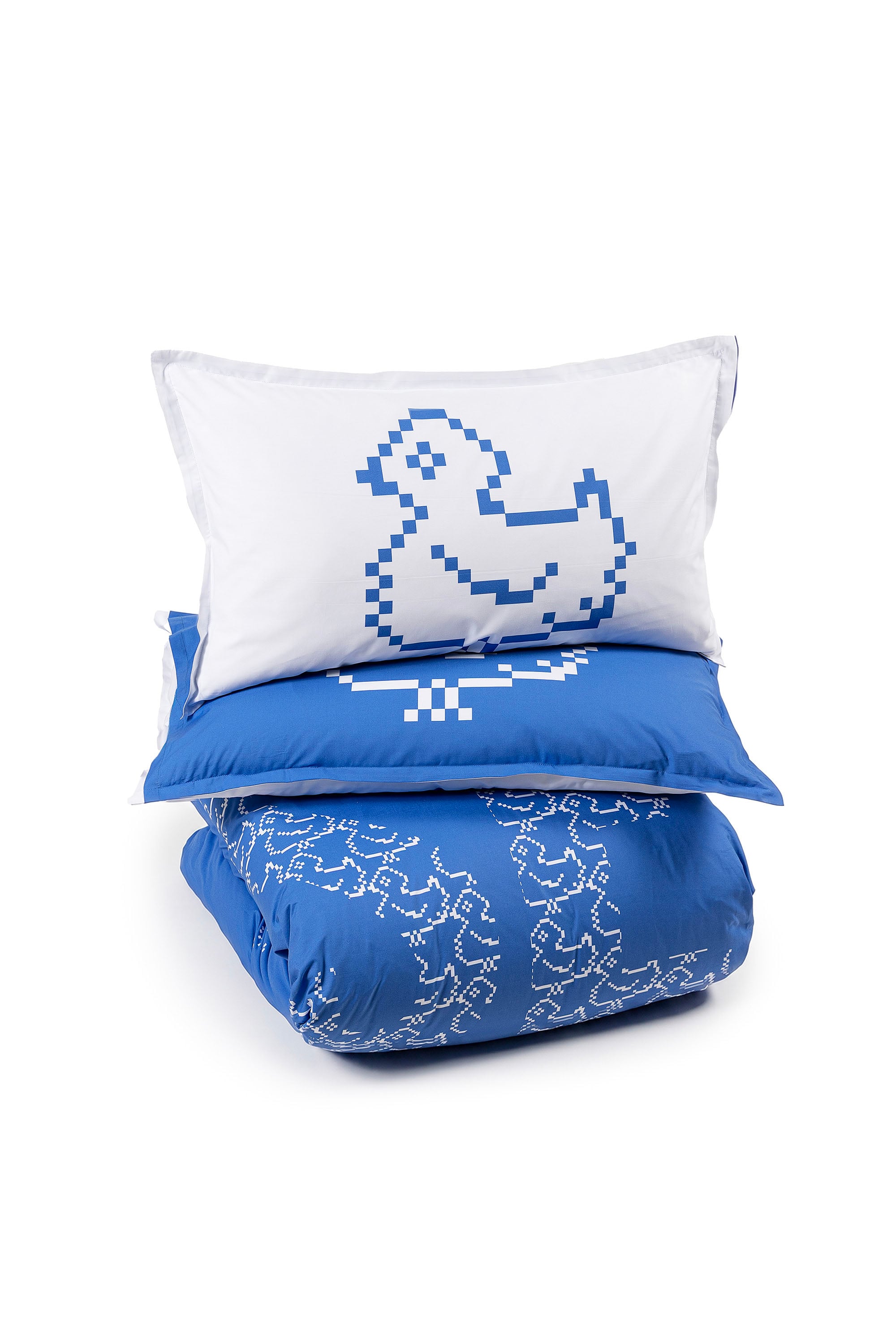 Diesel - 1018141  PIXEL DUCKS BLUE PERCALE DUVET, Unisex Perkal-Bettw&auml;sche-Set f&uuml;r Queen-Size-Bett in Blau - 2