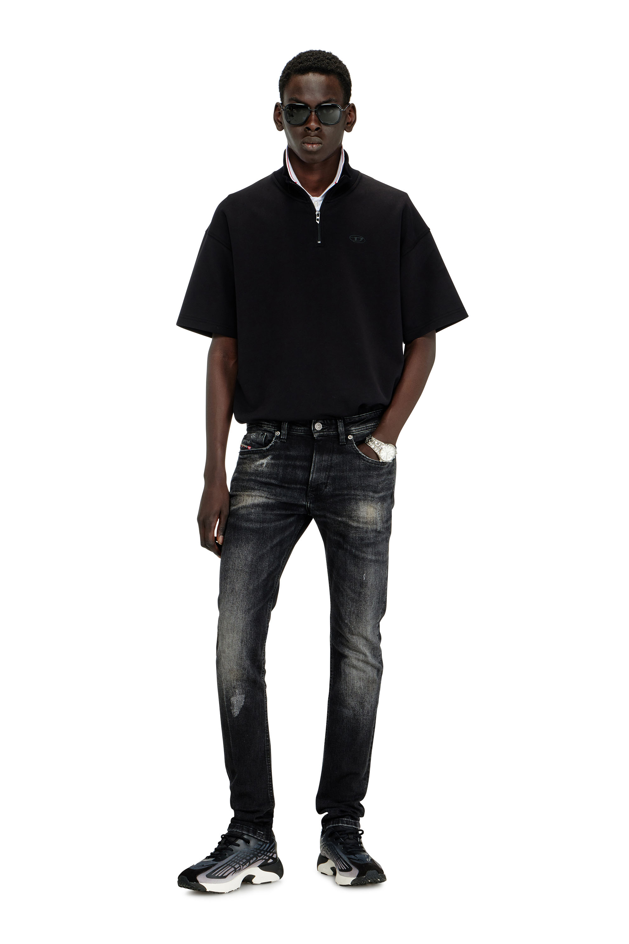 Diesel - Herren Skinny Jeans 1979 Sleenker 0DBDP, Schwarz/Dunkelgrau - 2