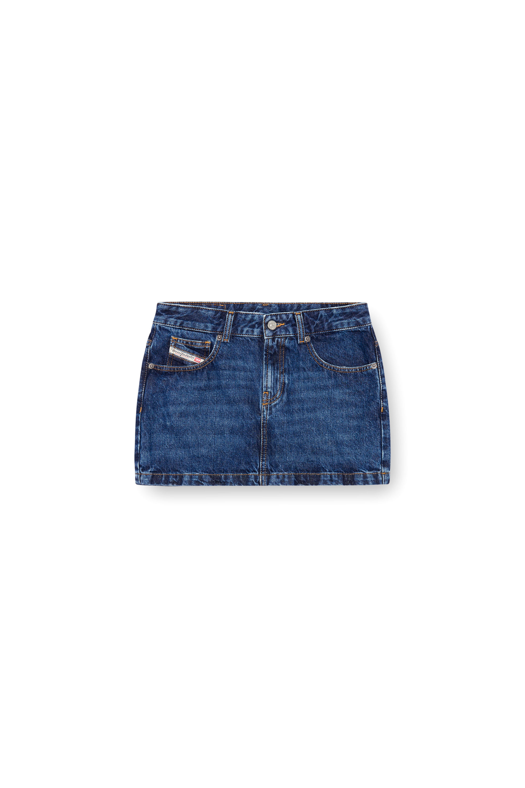 Diesel - DE-RON, Damen Minirock aus Denim in Dunkelblau - 3