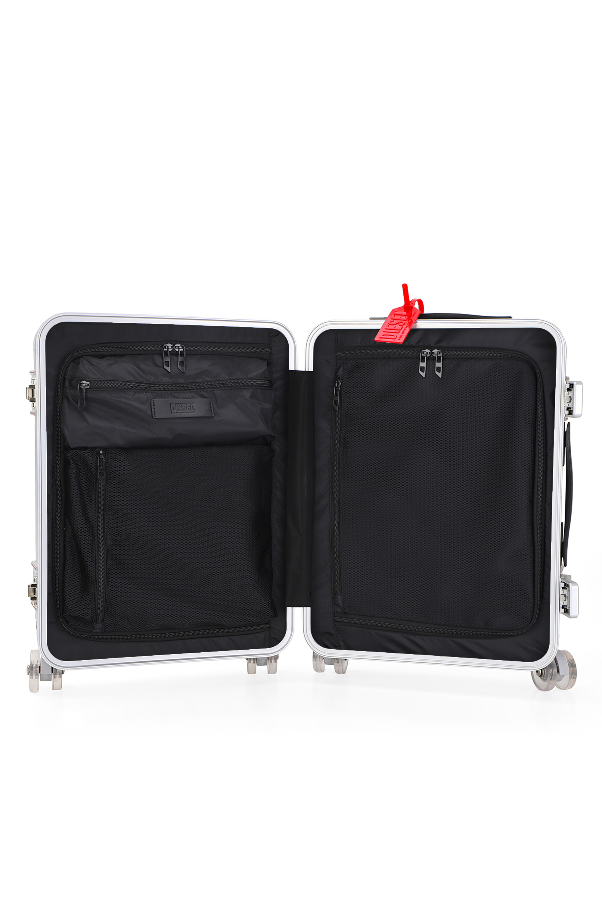 Diesel - DIESEL PC STRONG IMAGE TROLLEY- DSL003, Unisex Robuster 20"-Handgep&auml;ckkoffer in Silber - 4