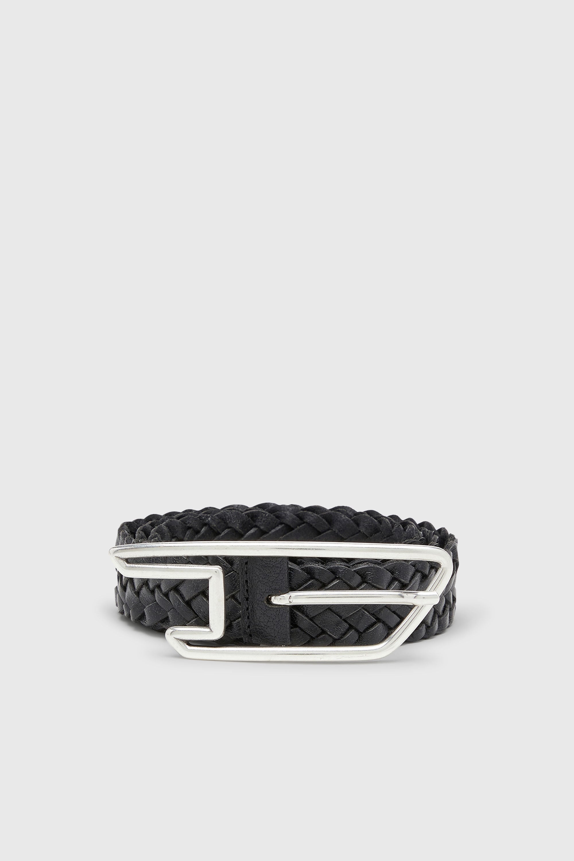Diesel - B-D LINE 30 BRAIDERED, Unisex 3 cm G&uuml;rtel aus geflochtenem Leder in Schwarz - 1