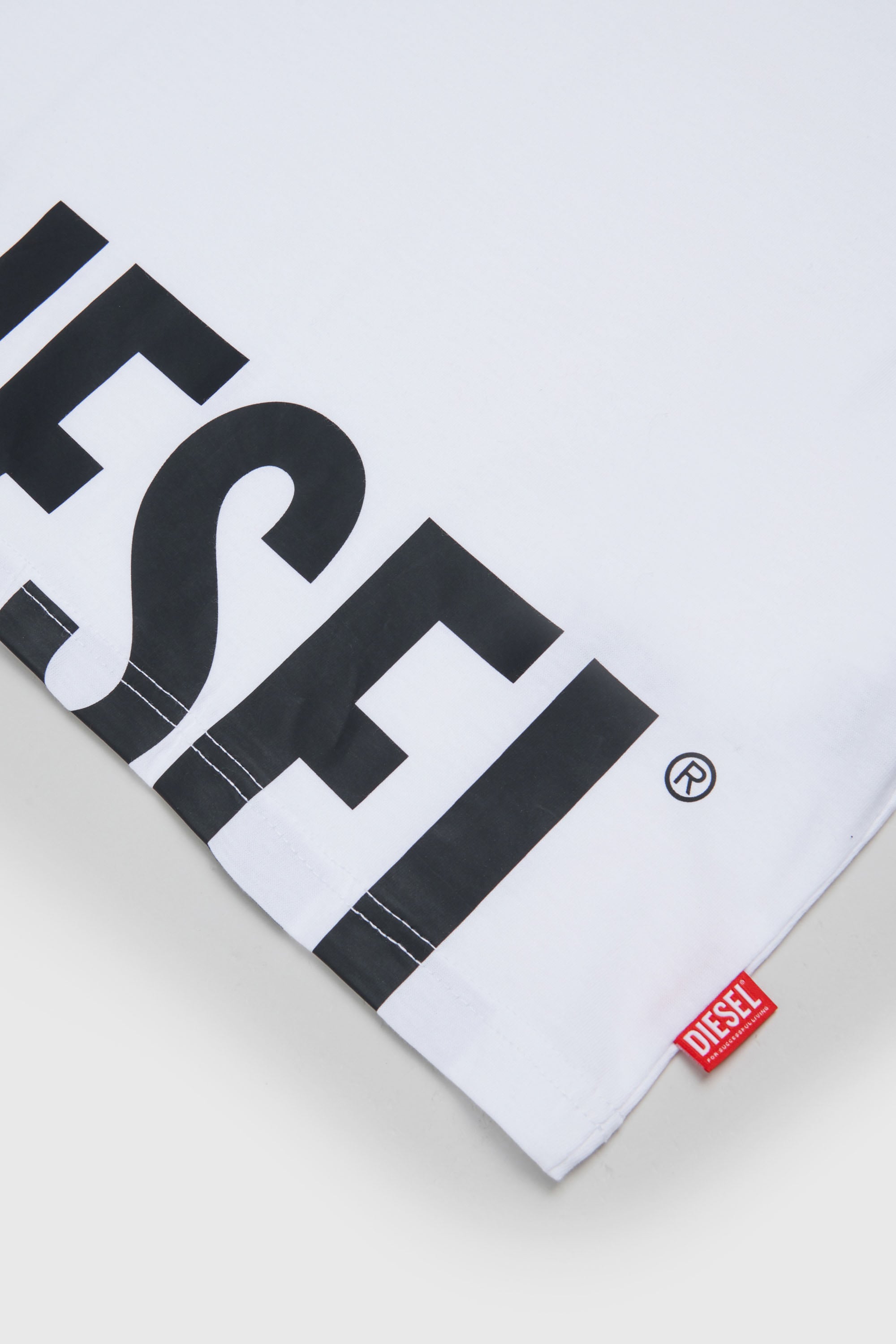 Diesel - TPRES, Herren T-Shirt mit abgeschnittenem Logo in Wei&szlig; - 4
