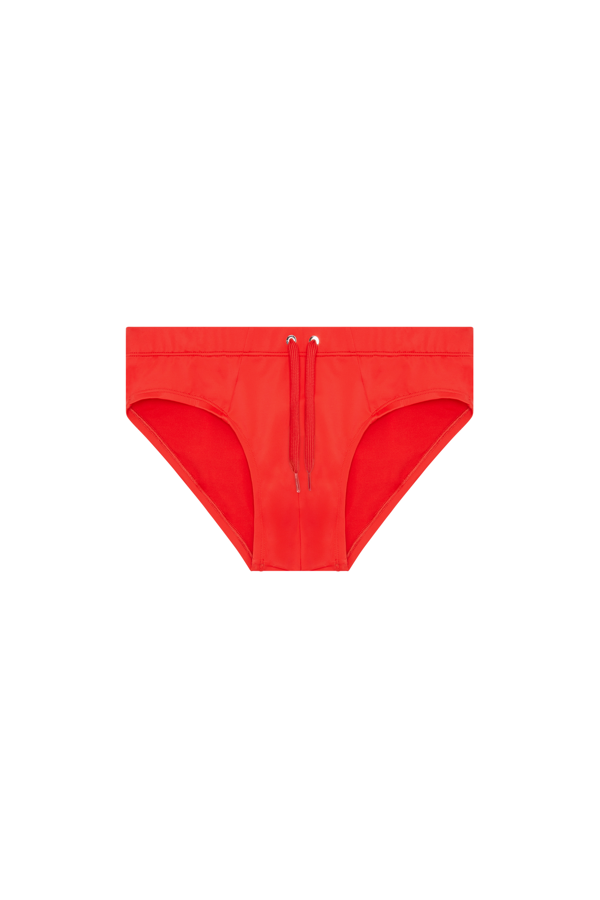Diesel - BMBR-ALFIE, Man Swim briefs with back logo print in Red - Image 4