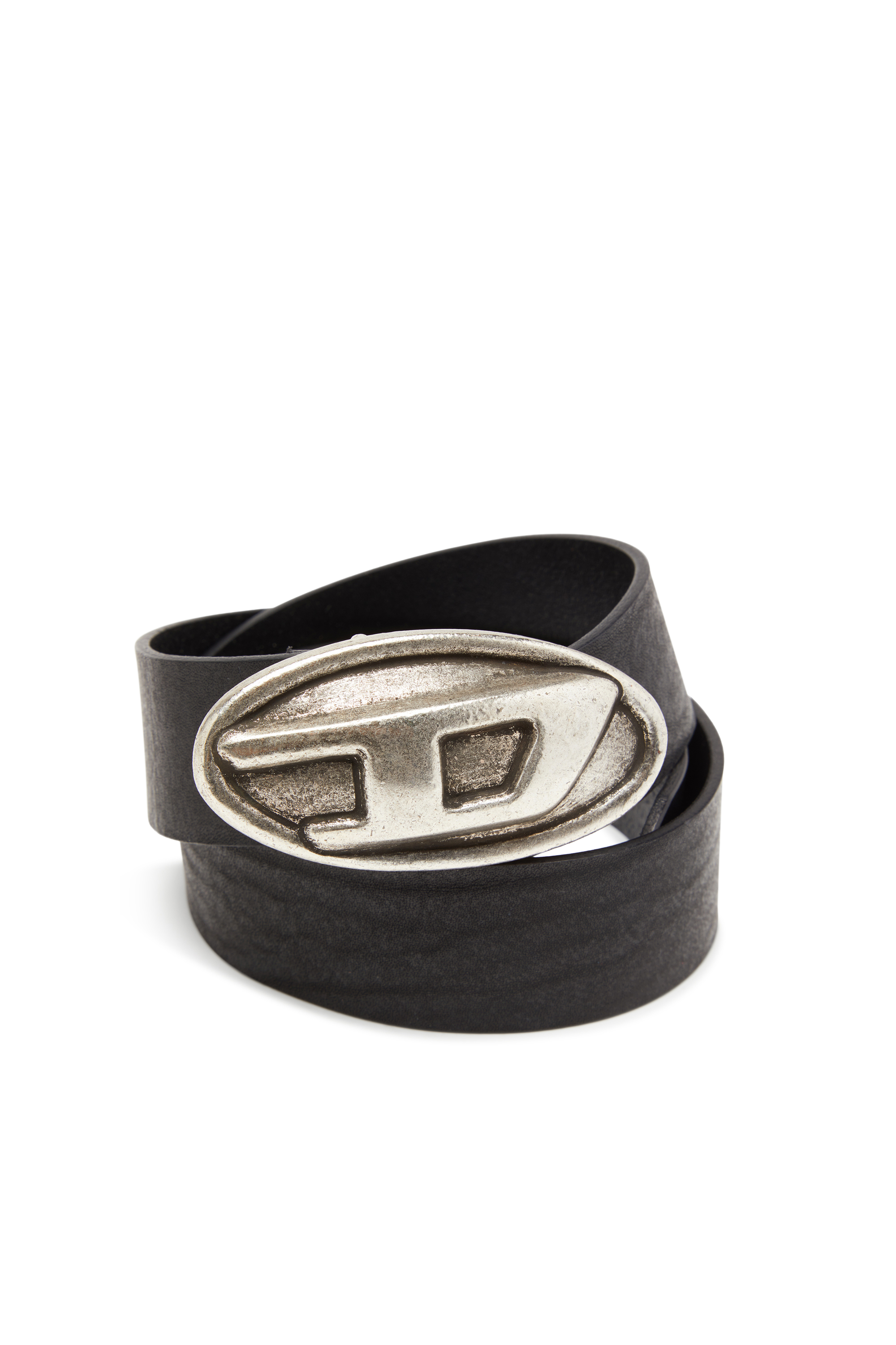 Diesel - B-DOUBLE D, Herren 4 cm Gürtel mit Oval D-Schnalle in Schwarz - 3
