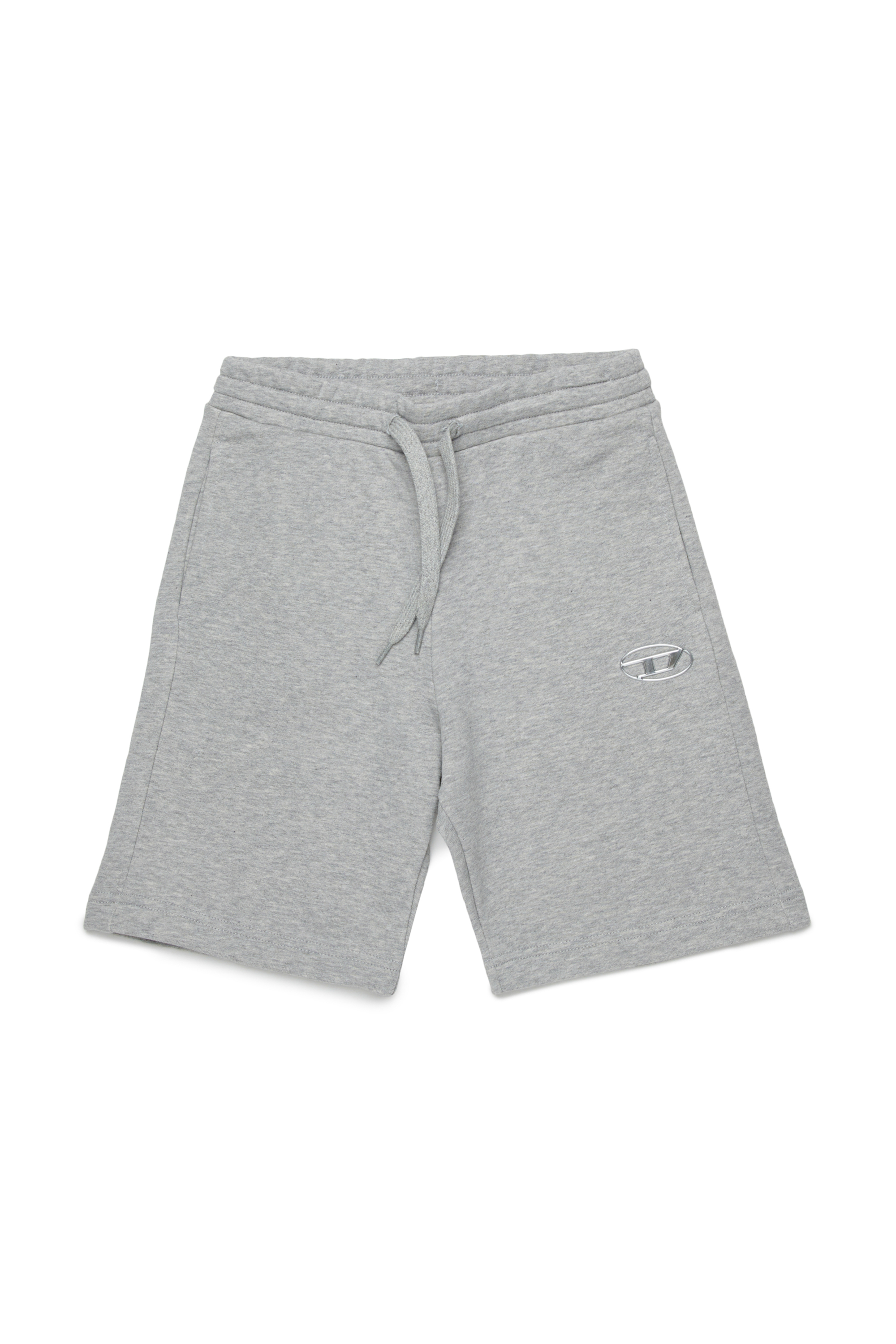 Diesel - PMACISHORT, Herren Sweatshorts mit Oval D mit Metall-Effekt in Grau - 1