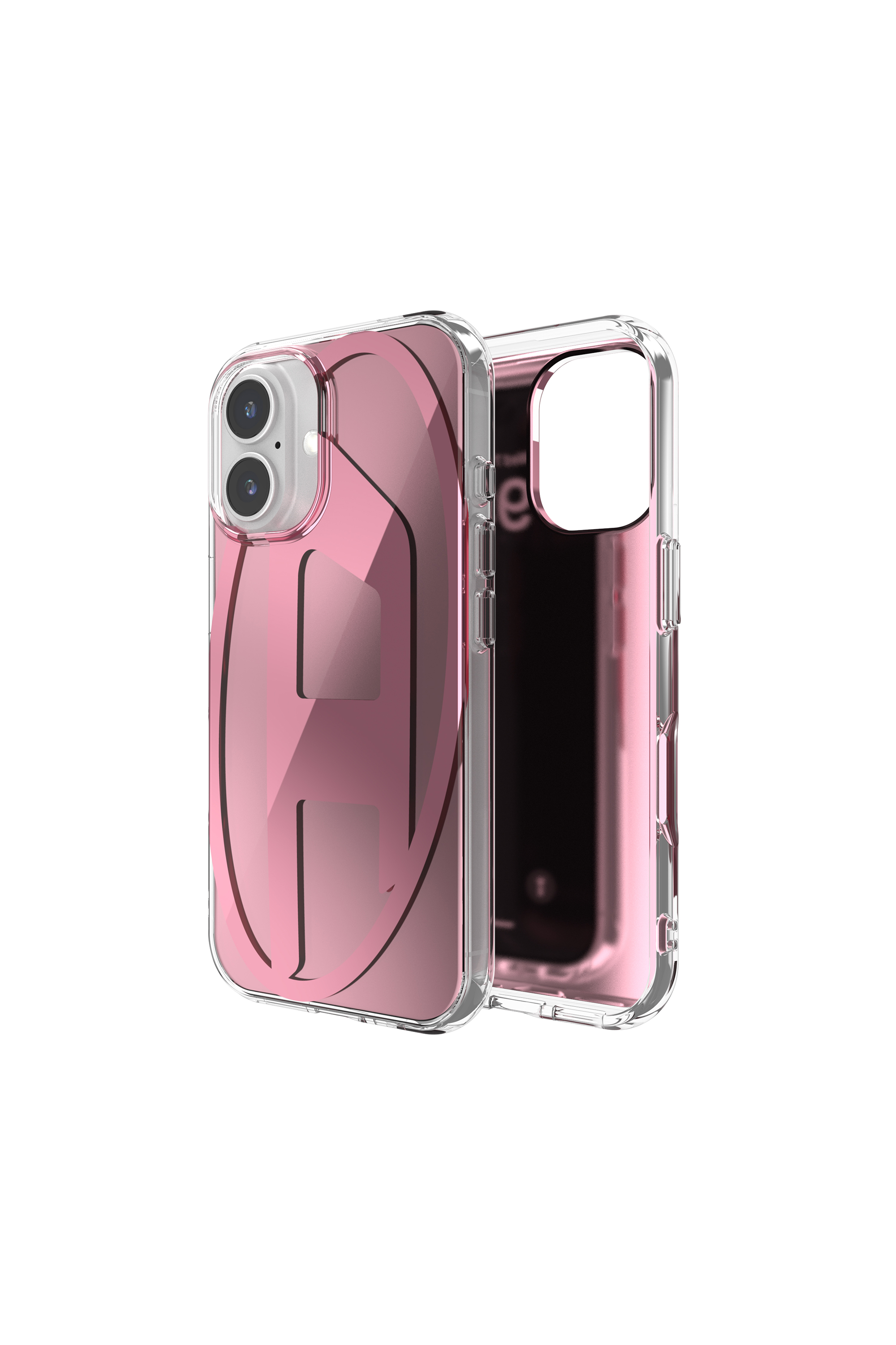 Diesel - 60163 AOP CASE, Unisex Oval D Mirror Case for iP 16 in Rosa - 1