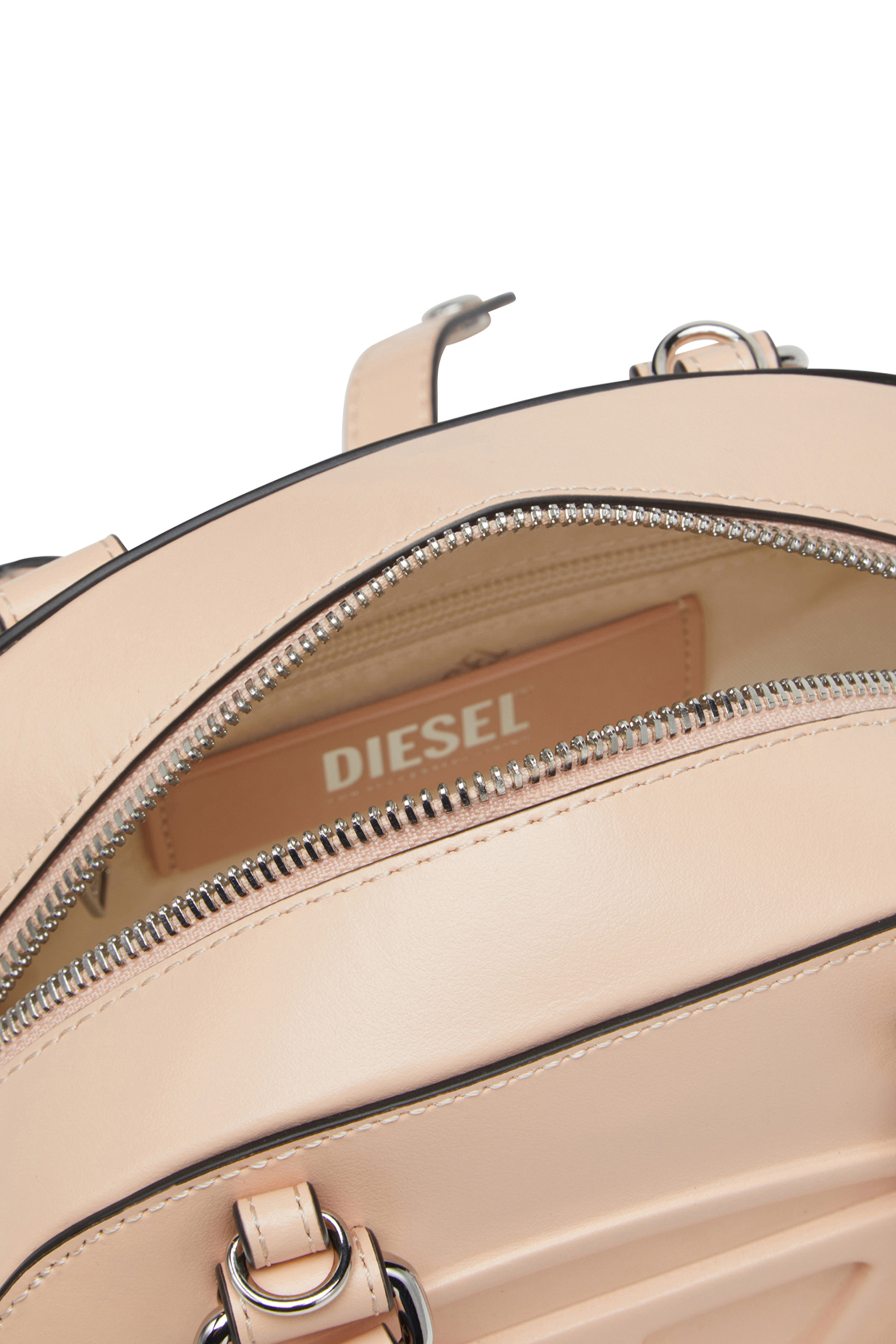 Diesel - 1DR DOME CROSSBODY, Damen 1DR Dome-Mini-Bowling-Tasche aus Leder in Rosa - 3