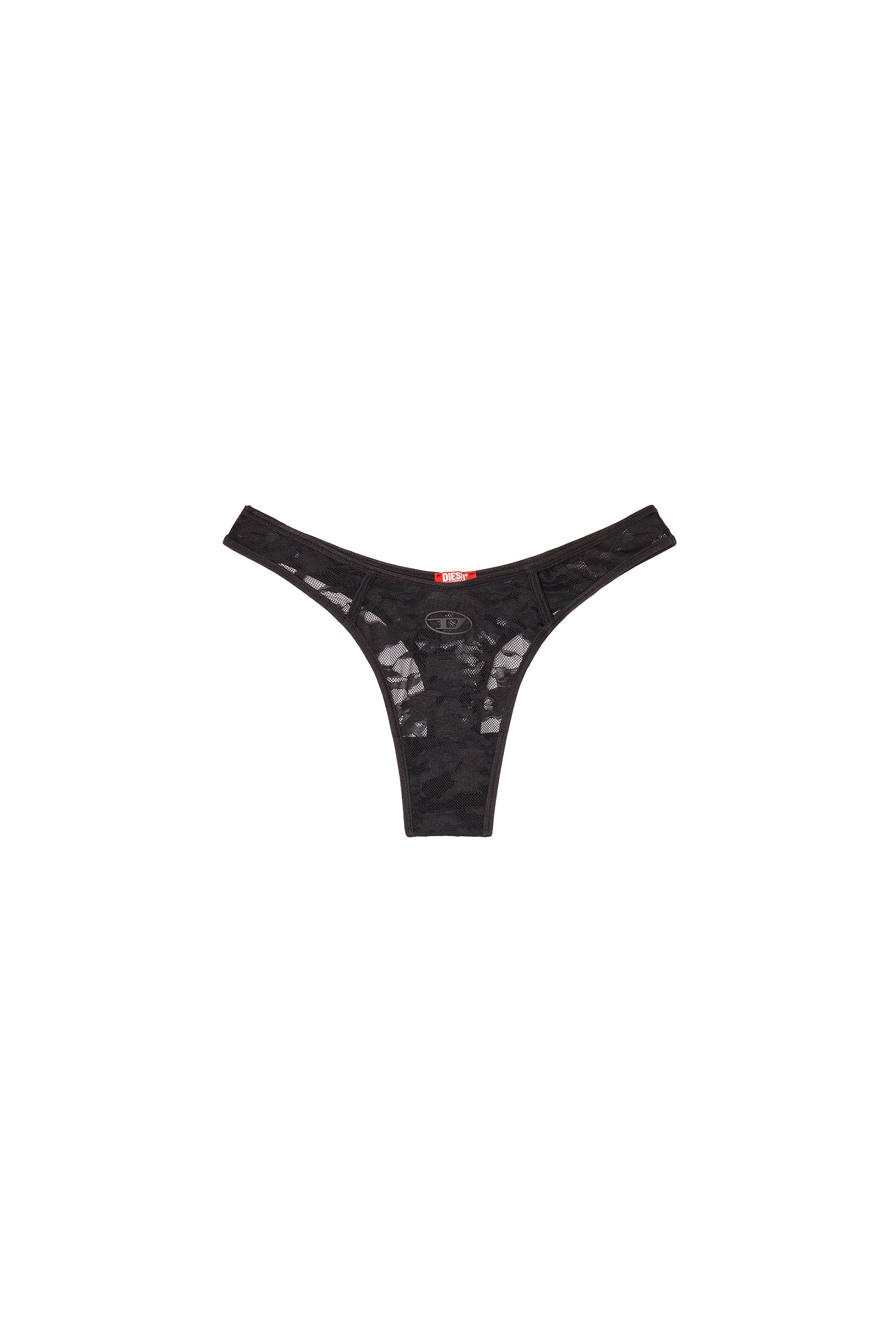 Diesel - MICRO-PUNCHY-UTLT, Damen Thong aus Nylon-Spitze mit Oval D in null - 3