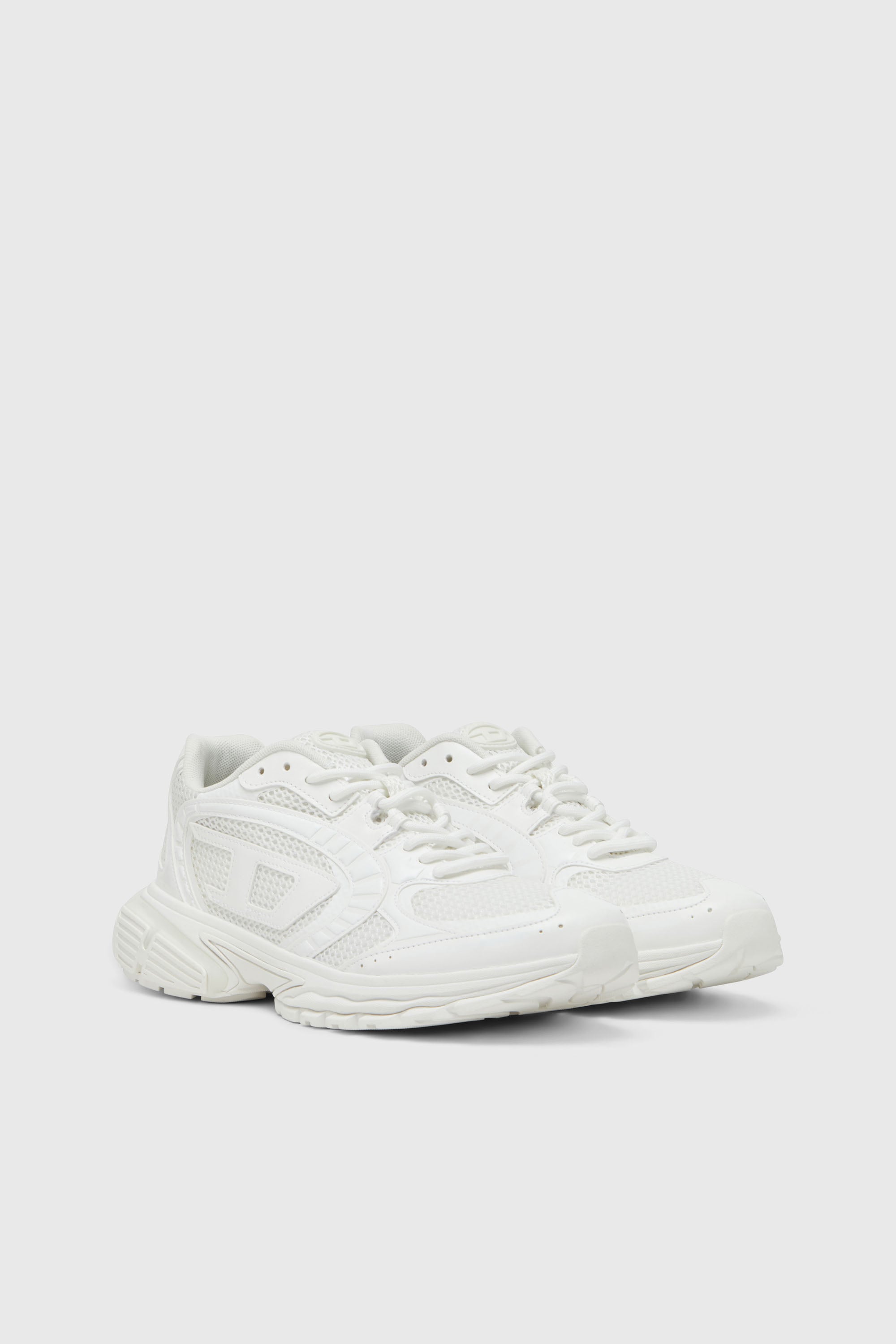 Diesel - S-PRO-V-DENSE LOW, Herren S-Pro-V-Dense-Sneakers aus Mesh mit Oval D-Logo in Wei&szlig; - 2