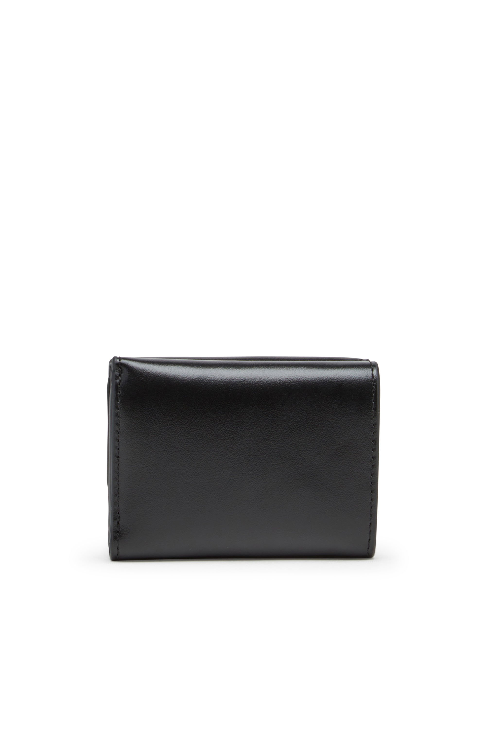 Diesel - 1DR TRI FOLD COIN XS II, Damen Dreifach-Faltportemonnaie aus Leder in Schwarz - 2