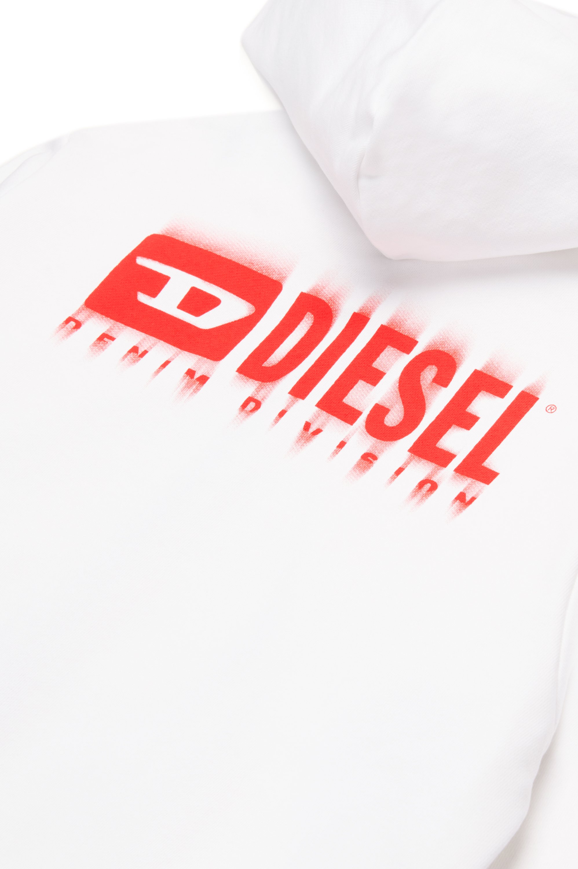 Diesel - SVOUGZIP OVER, Herren Reißverschluss-Hoodie mit verschmiertem Logo in Weiß - 4