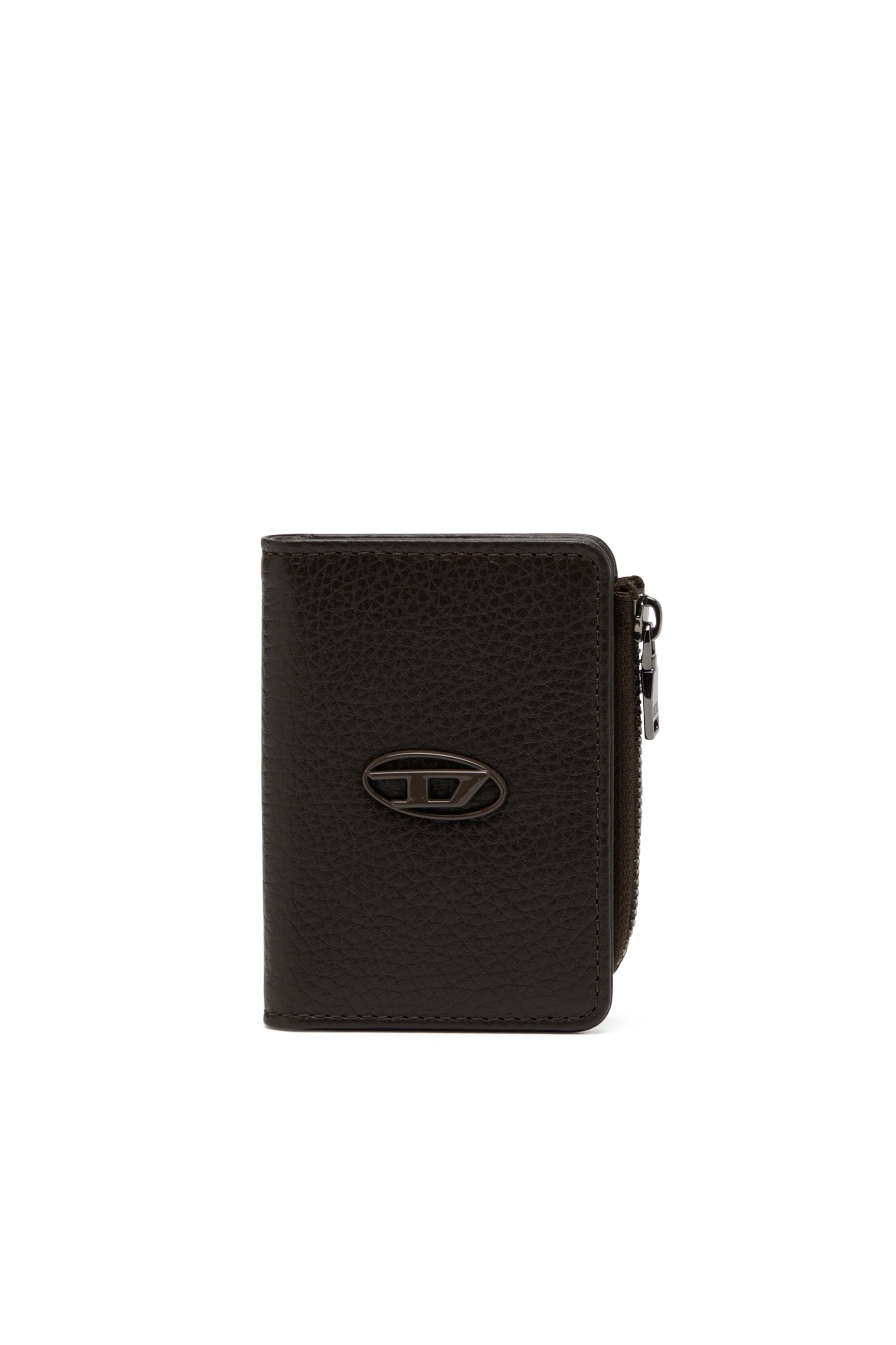 Diesel - HISSU EVO CARD HOLDER L, Herren Kartenetui aus Leder in Braun - 1