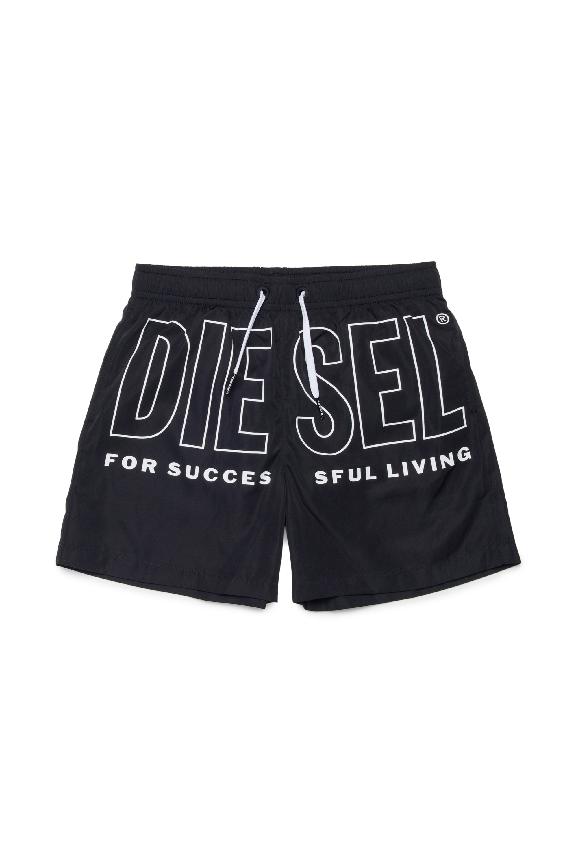Diesel - MIDIT, Herren Badeshorts mit Maxi-Logo in Schwarz - 1