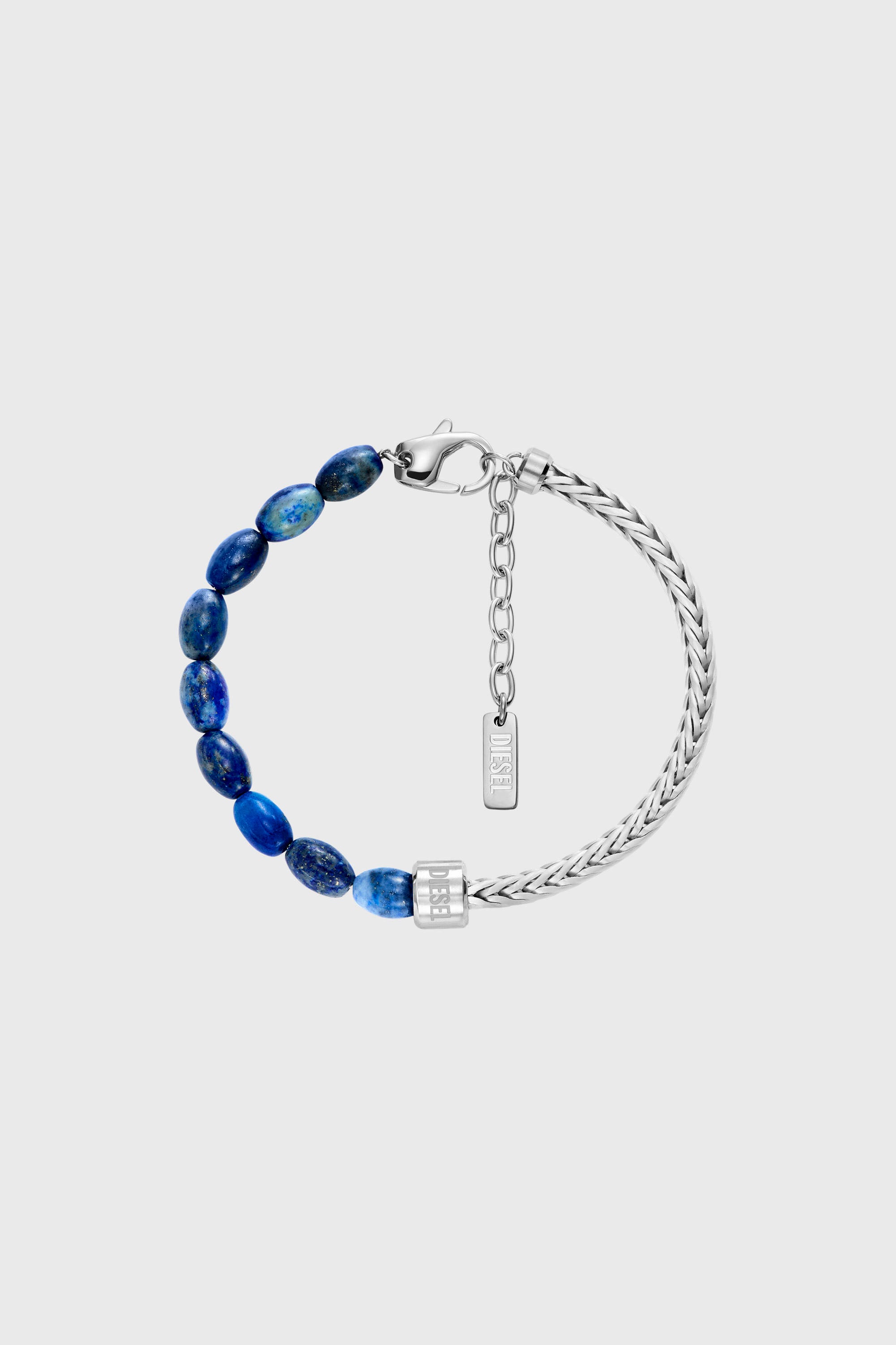 Diesel - DX1713040, Unisex Armband mit Lapislazuli-Perlen in Silber/Blau - 1