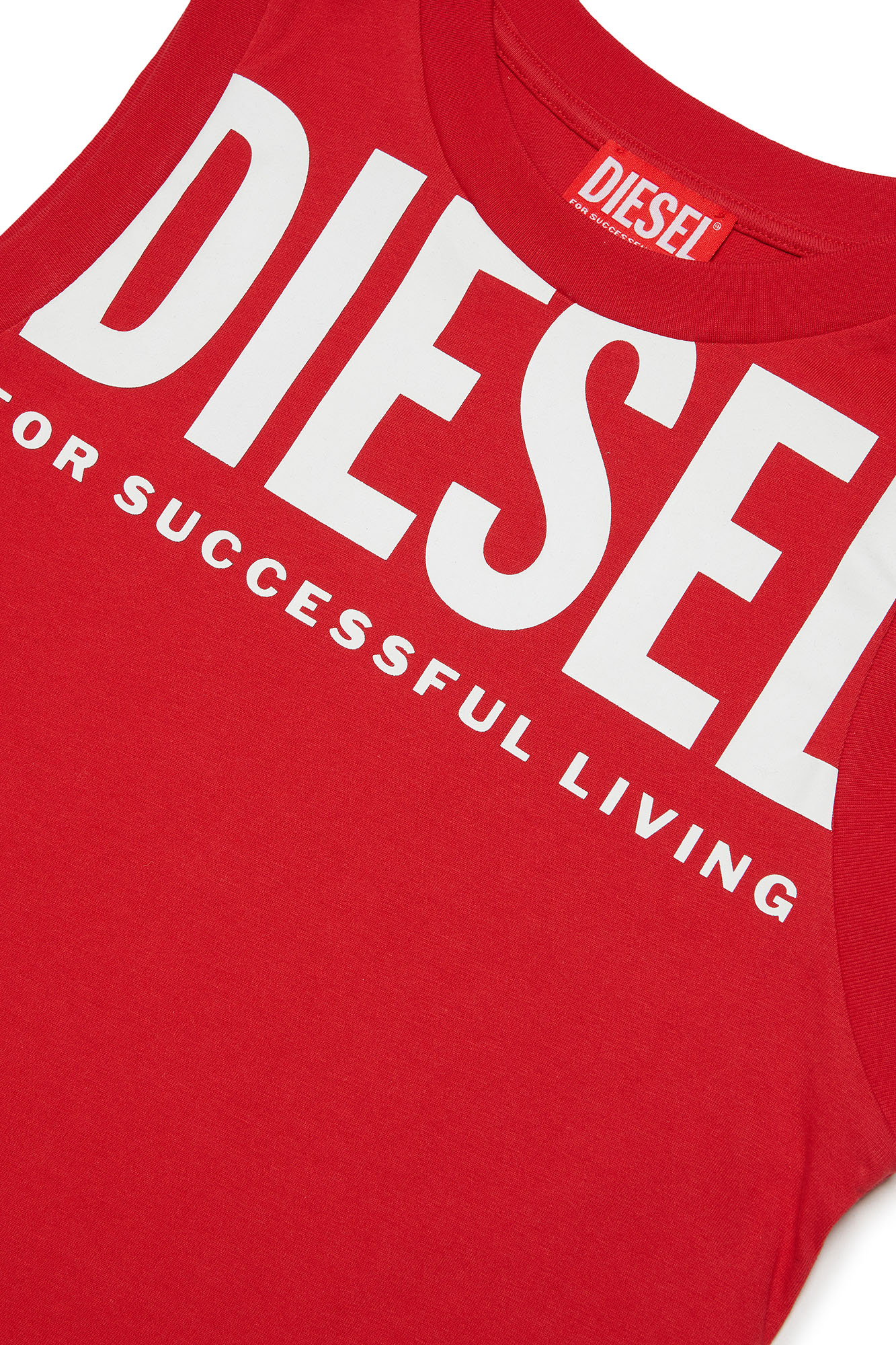 Diesel - MTGIUL, Man Tank top with maxi logo print in Red - Image 2