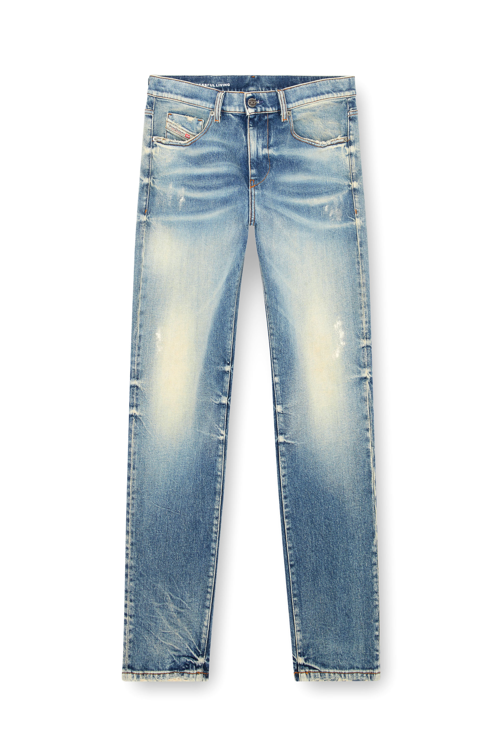 Diesel - Herren Slim Jeans 2019 D-Strukt 007V8, Mittelblau - Image 3