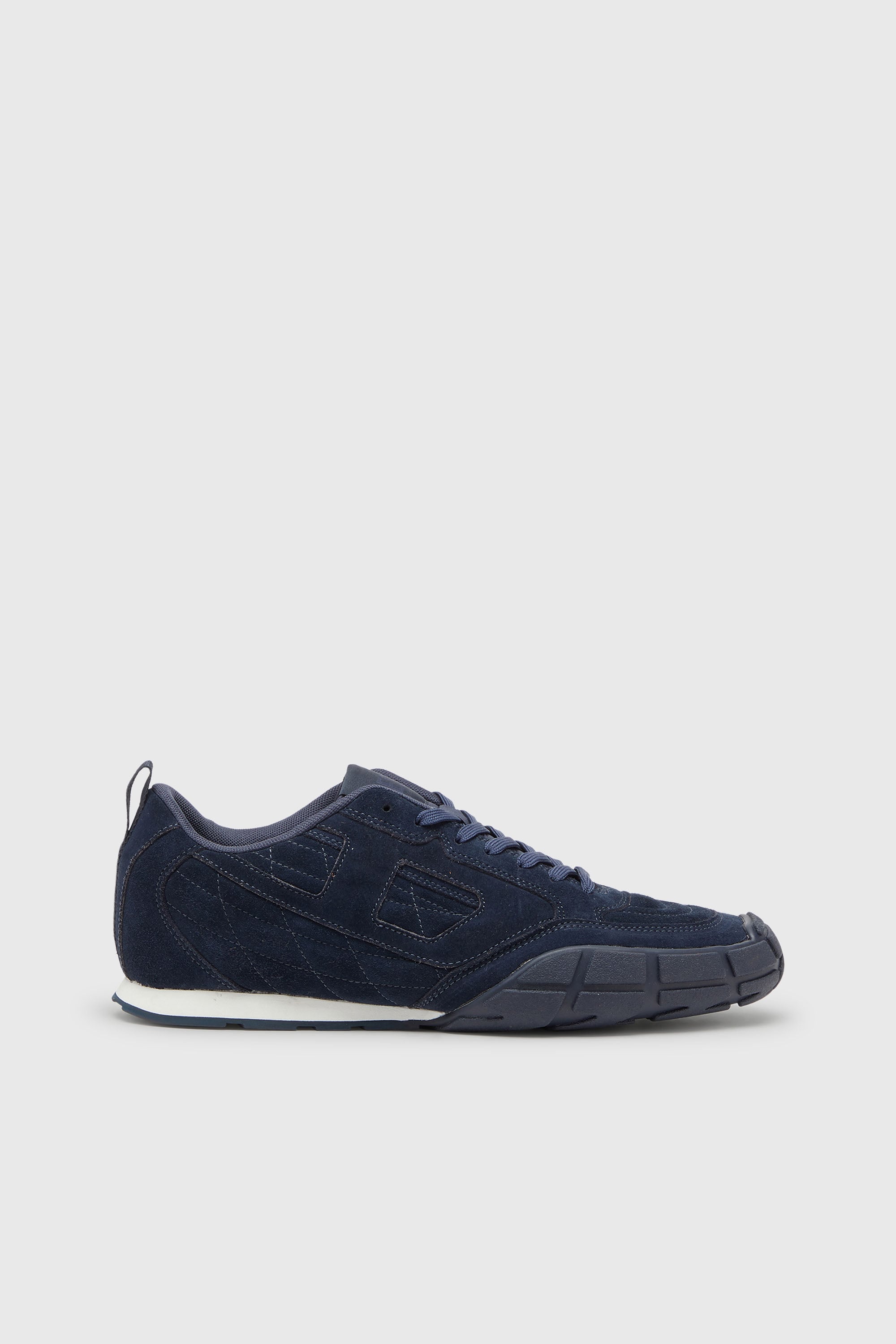 Diesel - S-PAGODHA LOW, Herren S-Pagodha-Gesteppte Wildleder-Sneaker in Dunkelblau - 1