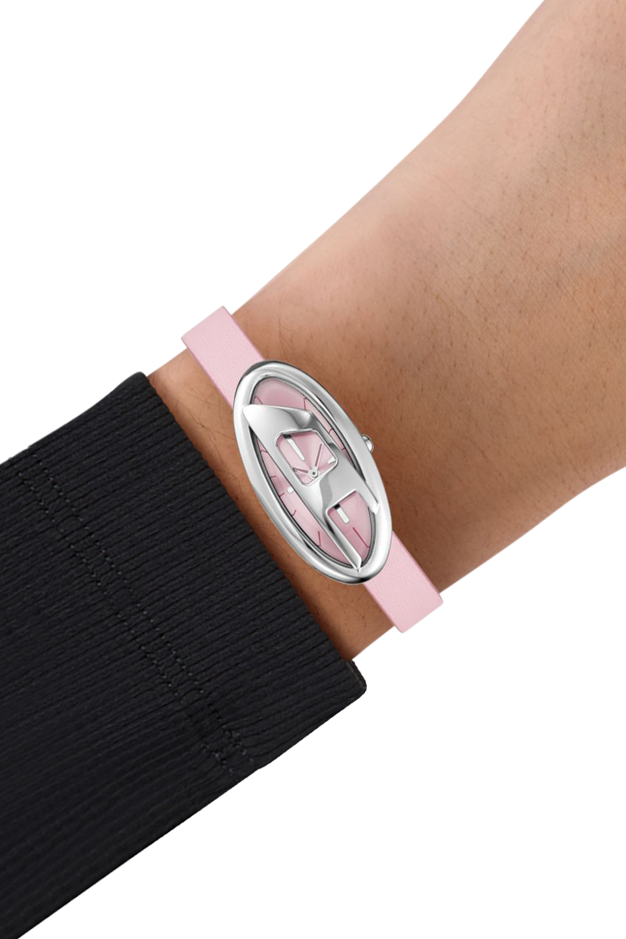 Diesel - DZ5621 WATCH, Damen D-Era Lederuhr mit zwei Zeigern in Rosa - 4