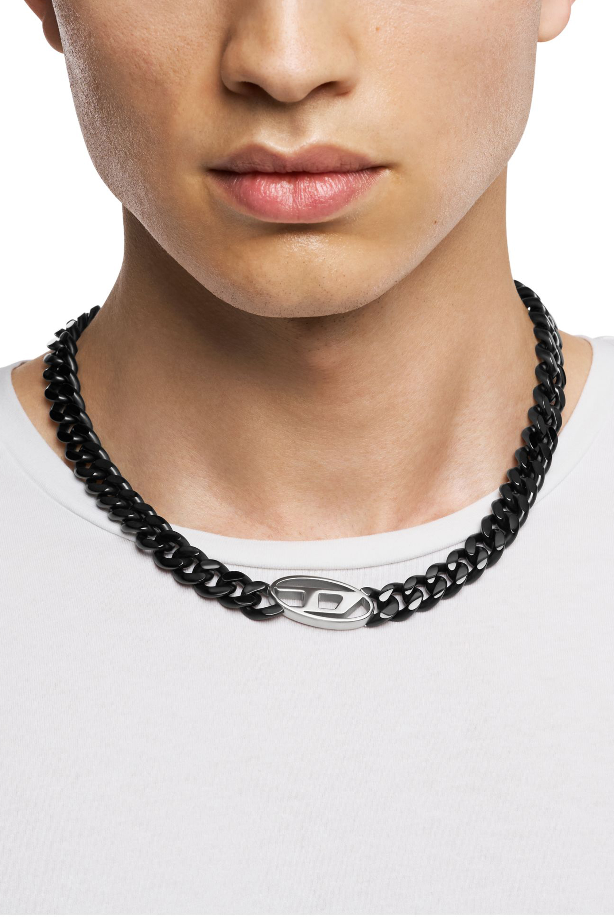 Diesel - DX1610931, Unisex Halskette aus Edelstahl in Schwarz - 4
