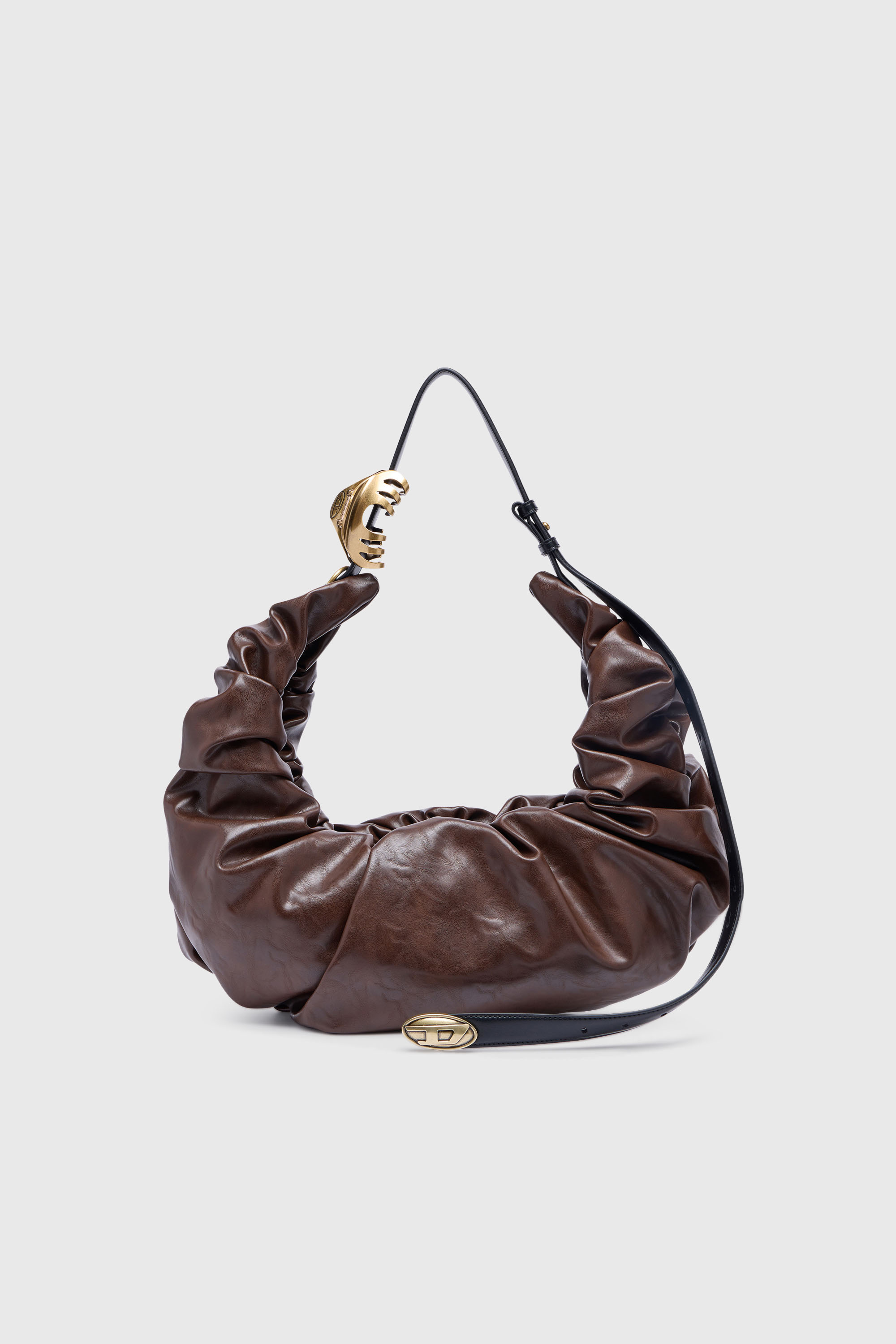 Diesel - GRAB-D HOBO L, Damen Grab-D-Gro&szlig;e zerknitterte Hobo-Tasche in Braun - 1