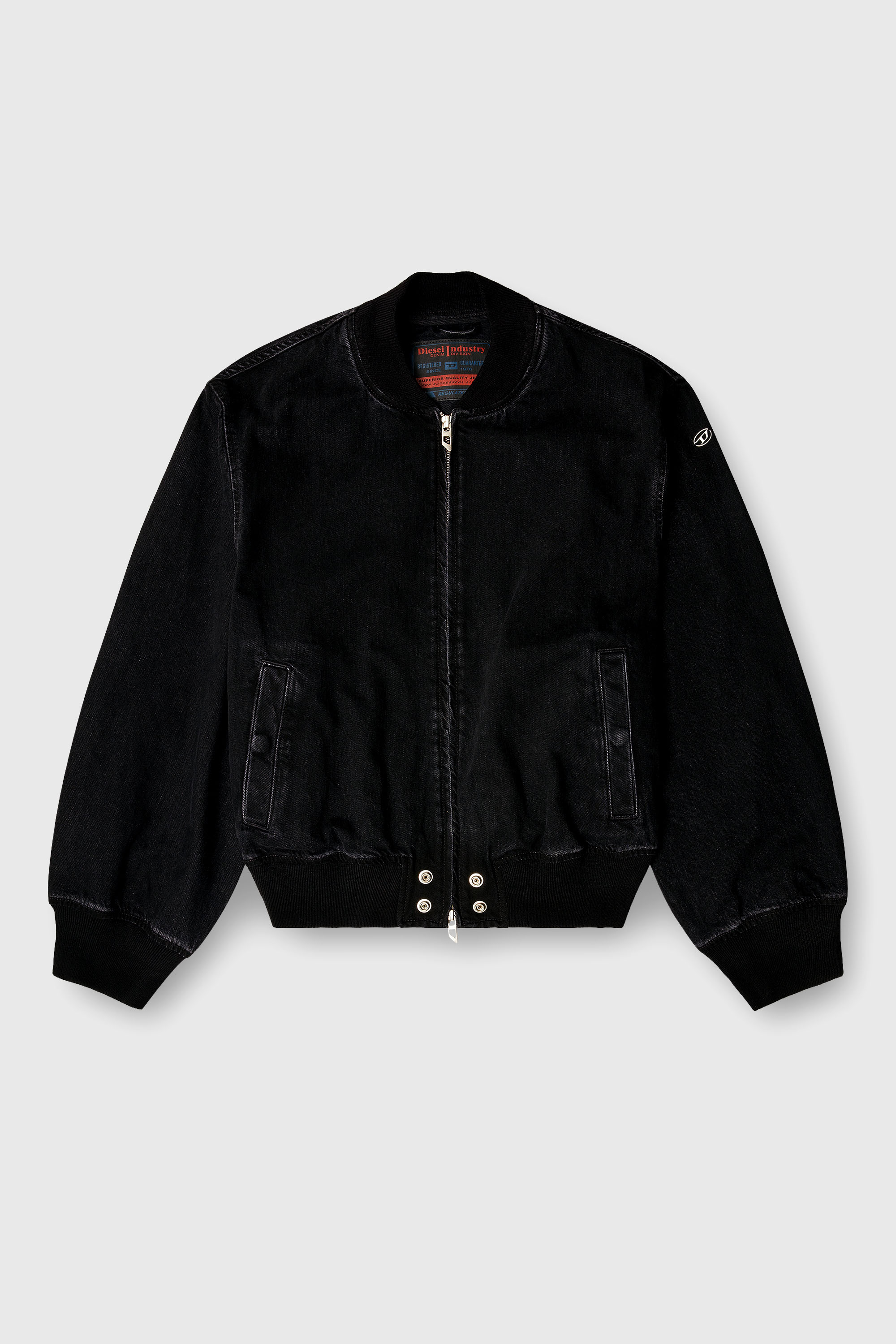 Diesel - D-GUZ, Unisex Bomberjacke aus Denim in Schwarz - 2