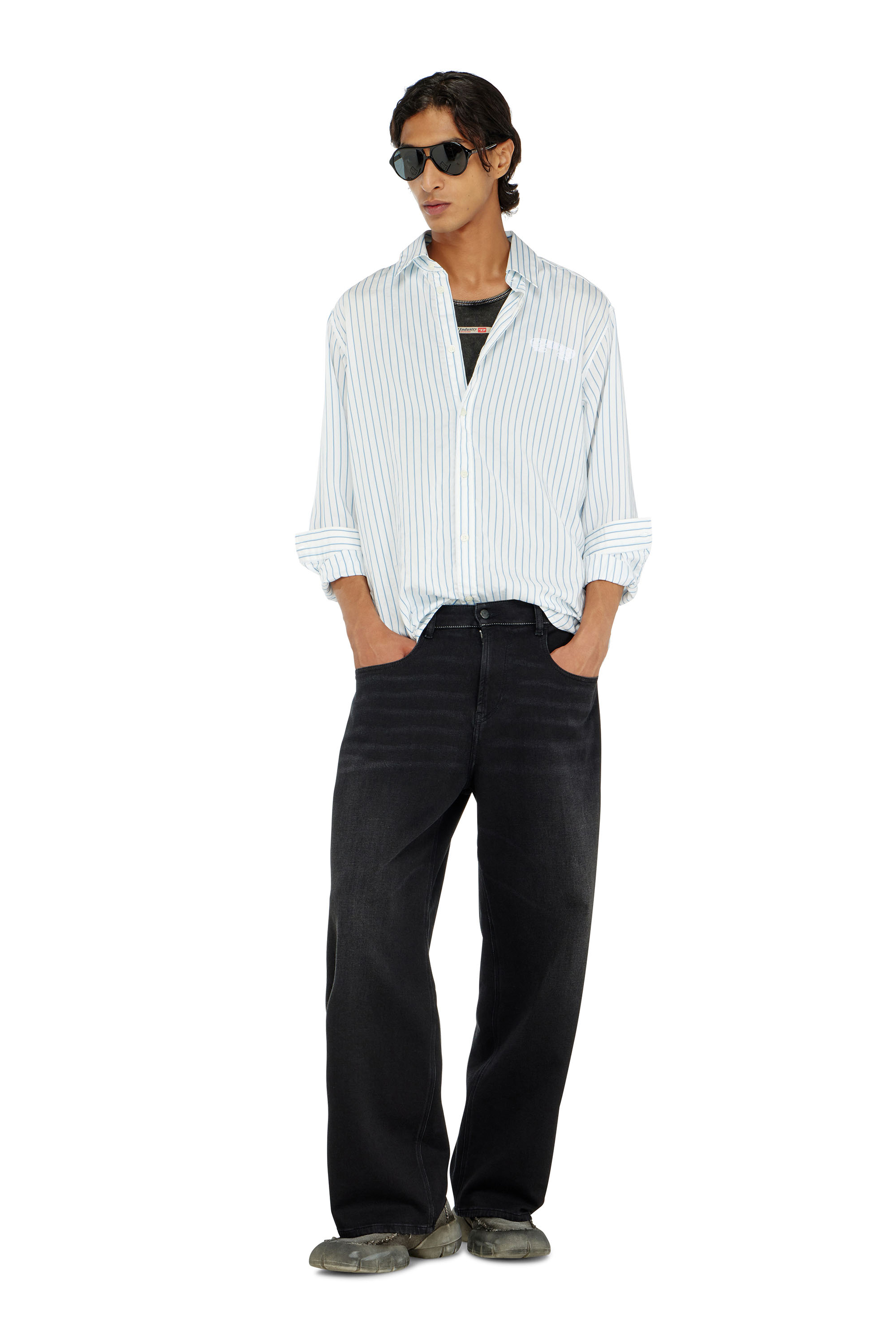 Diesel - Unisex Relaxed 2097 D-Enim-M Joggjeans&reg; 09P90, Schwarz/Dunkelgrau - 1