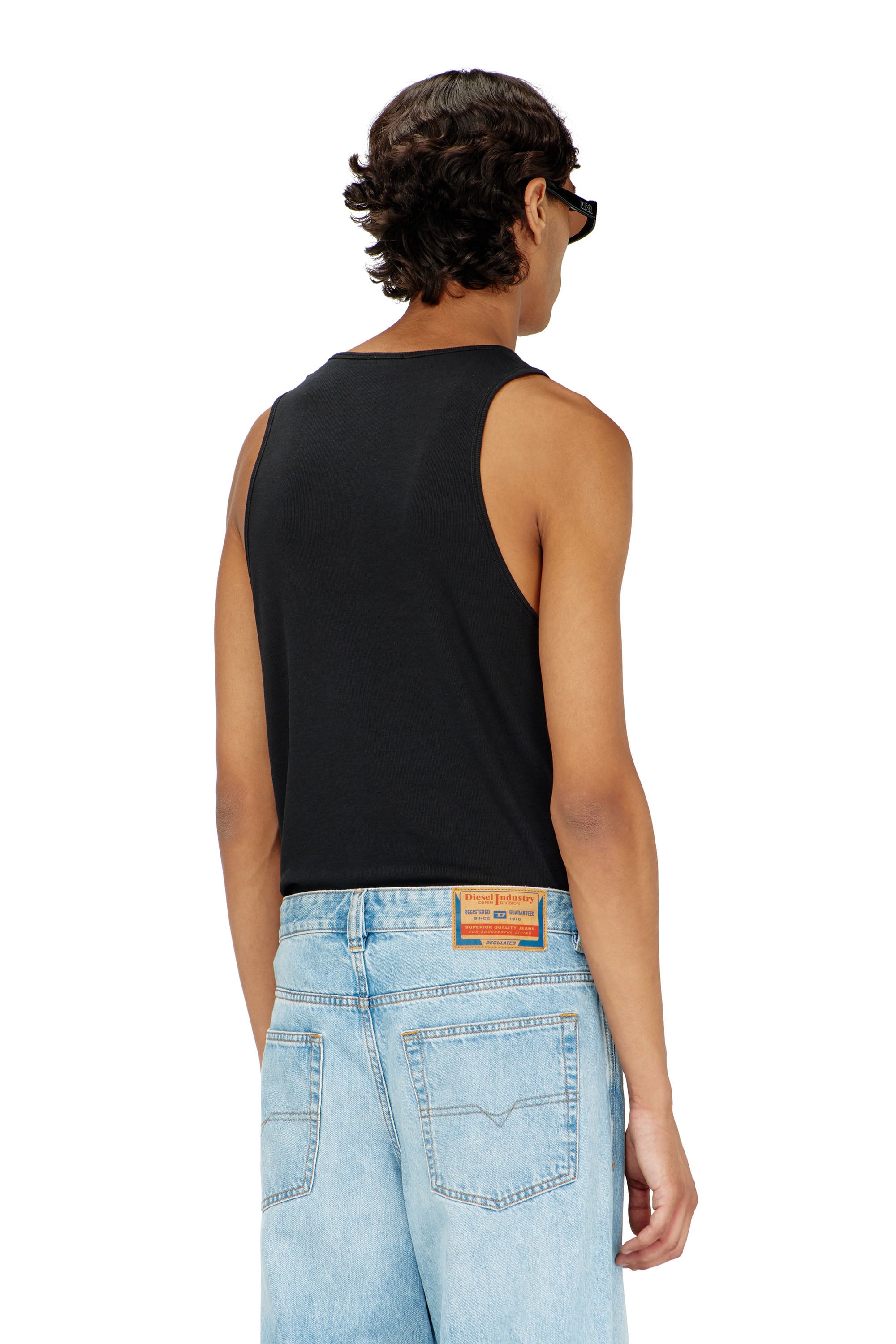 Diesel - T-LIFTY-IOD, Herren Baumwoll-Tanktop mit Logo in Schwarz - 4