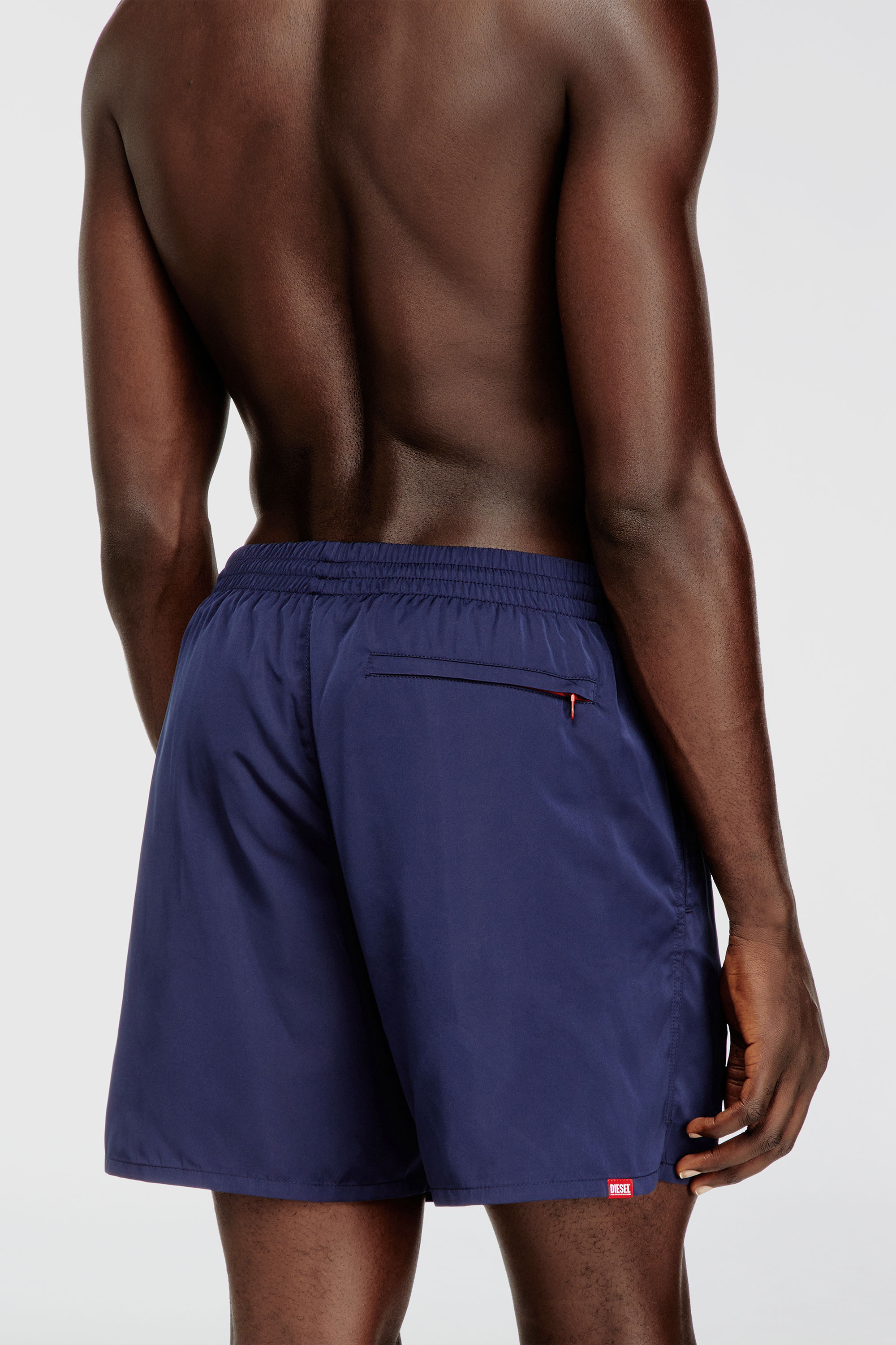 Diesel - SPORT-41-D-CORE, Herren Badeshorts mit Rei&szlig;verschlusstasche in Dunkelblau - 3