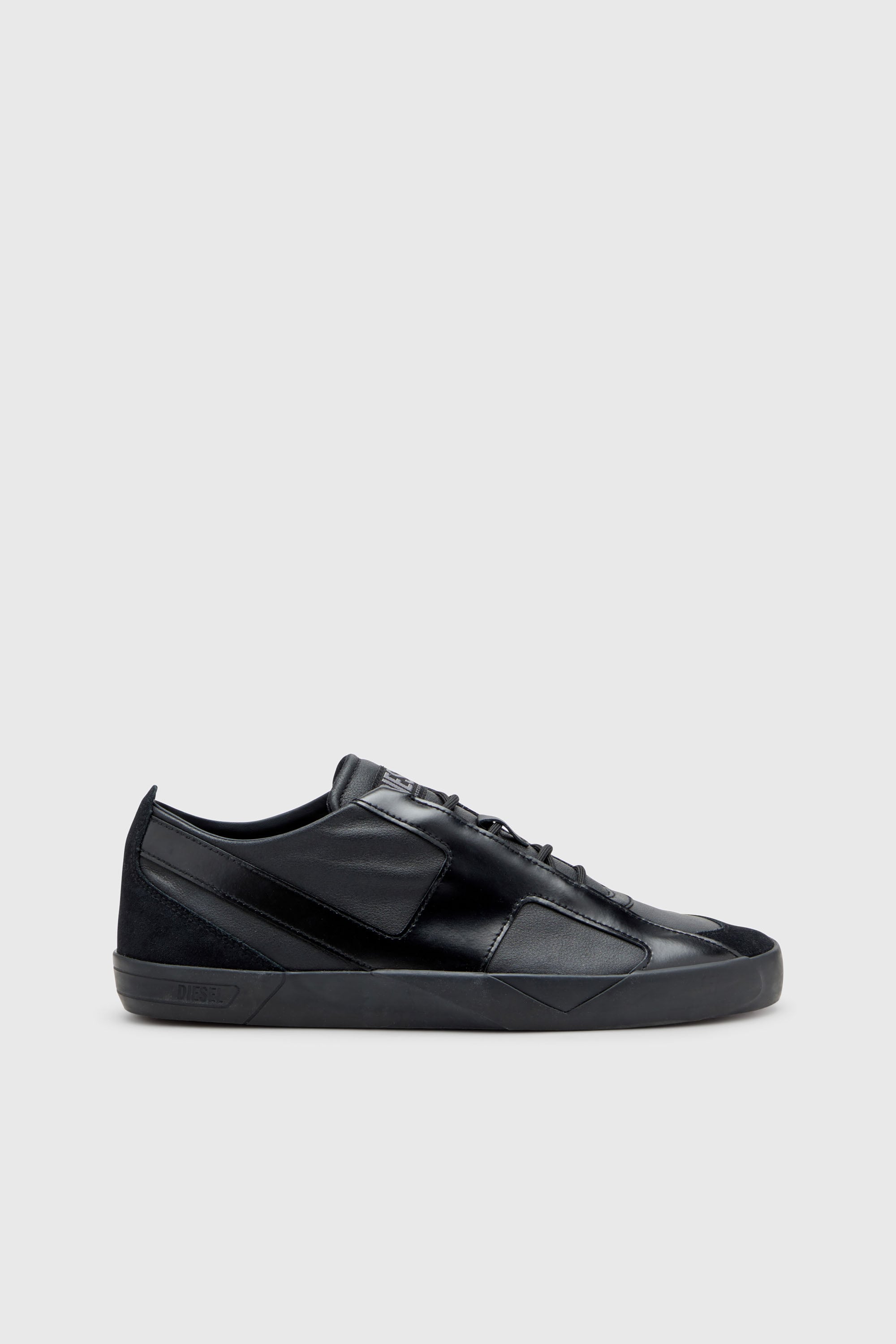Diesel - S-SLANTE-D LOW, Herren S-Slante-D-Sneaker aus Wildleder und Leder mit D-Logo in Schwarz - 1